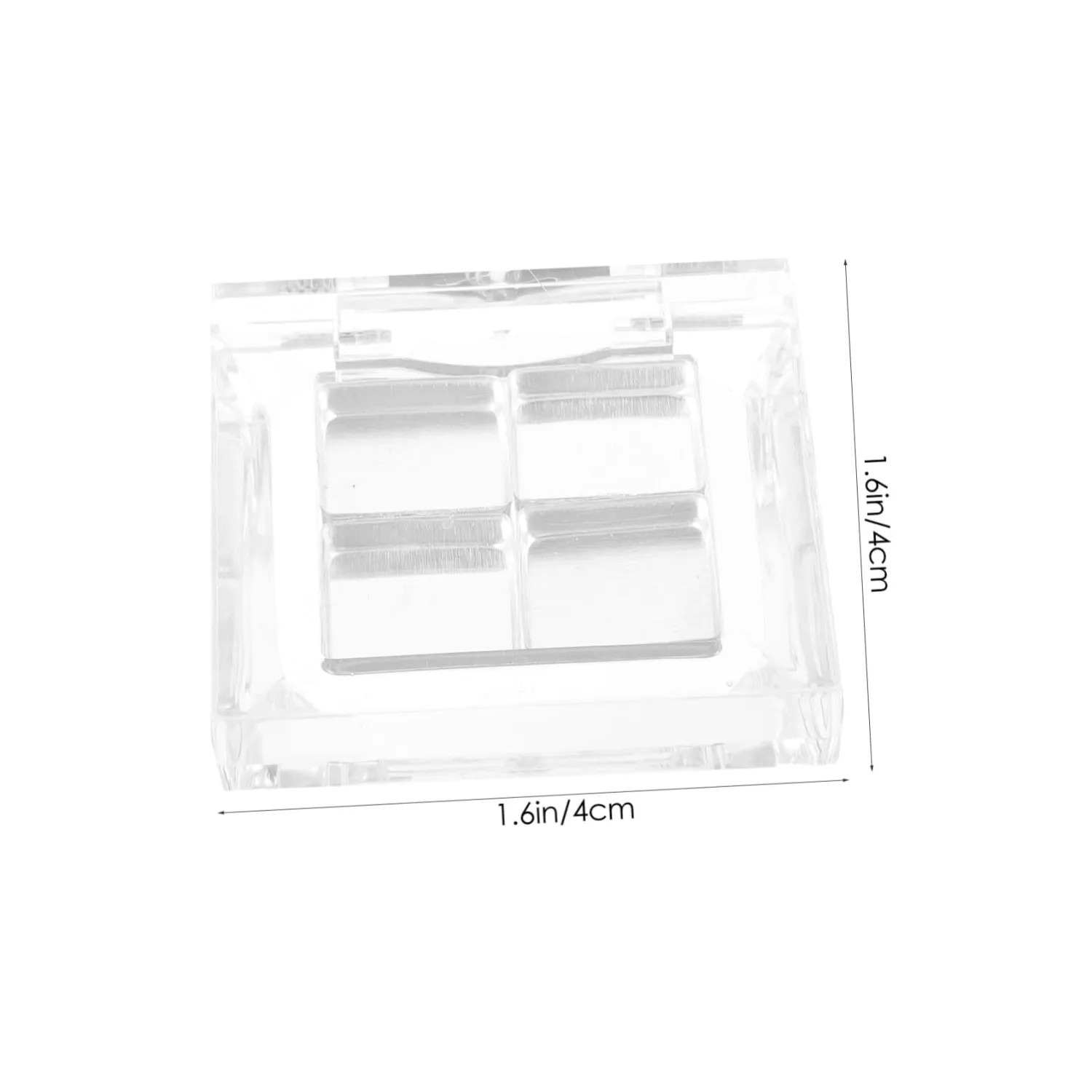 2 Sets Empty Eyeshadow Box for DIY Makeup Storage Acrylic Aluminum