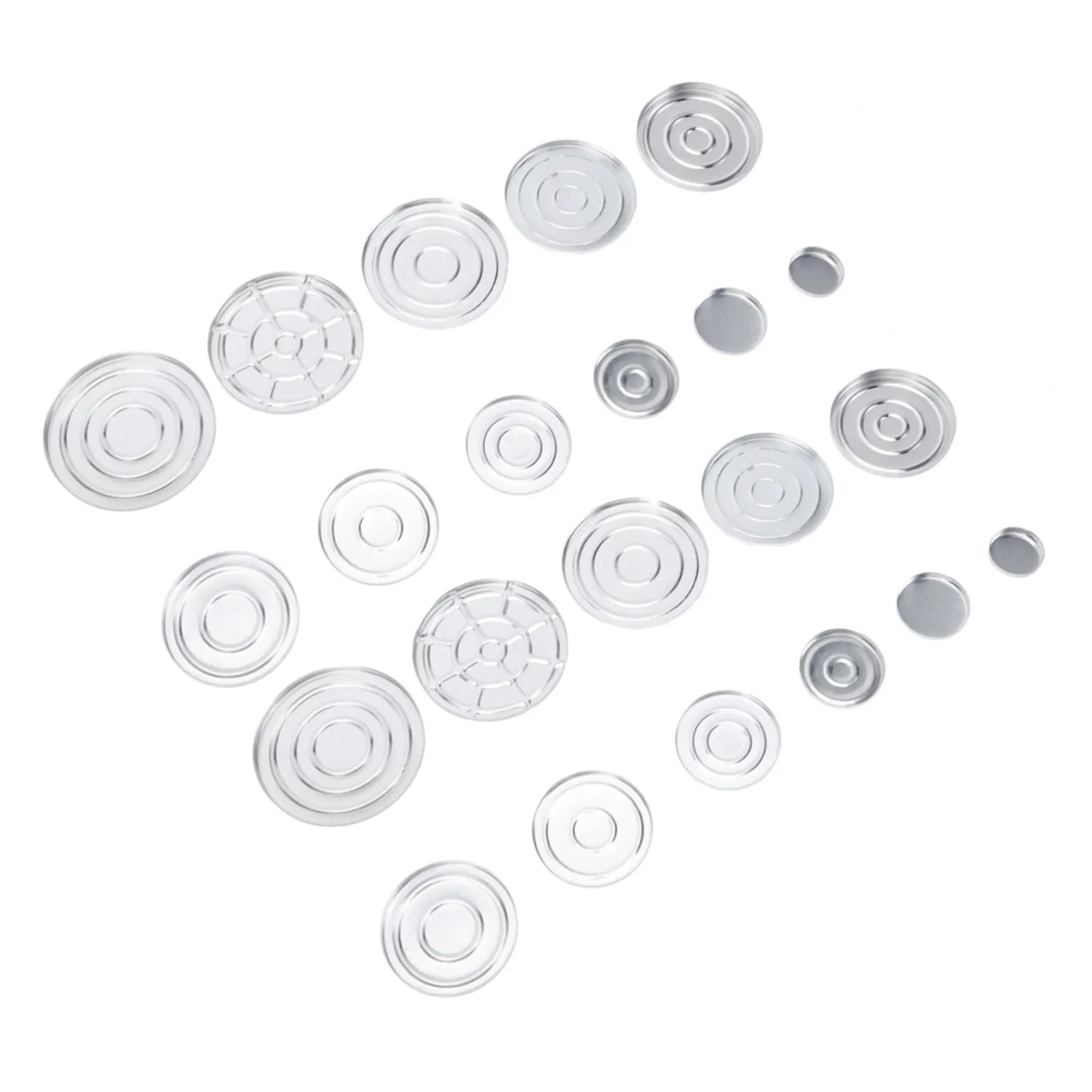 22pcs Aluminum Eyeshadow Pans for Pressed Powder and Cream Cosmetics