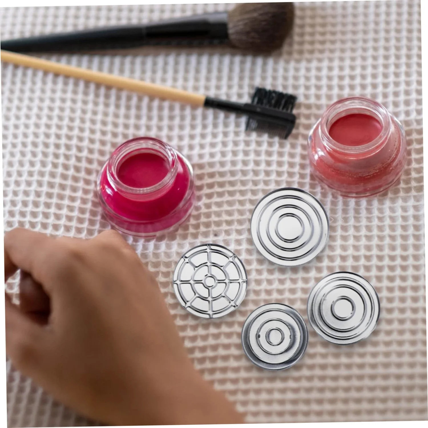 22pcs Aluminum Eyeshadow Pans for Pressed Powder and Cream Cosmetics