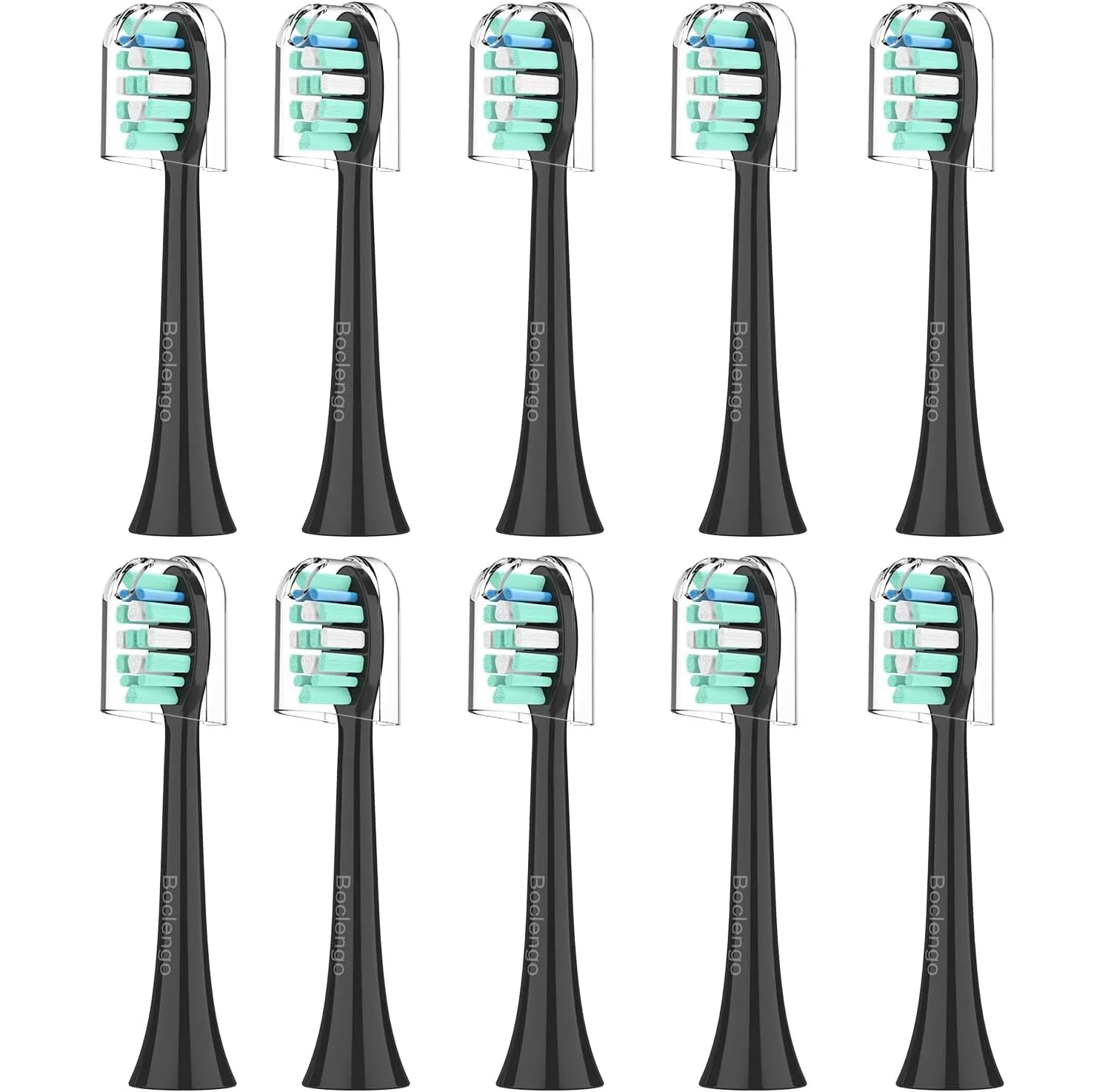 Replacement Toothbrush Heads for Philips Sonicare Replacement Heads Black, Electric Replacement Brush Head Compatible with Phillips Sonicare Toothbrush, for Philips Sonic Care Brush,10 Pcs,Black