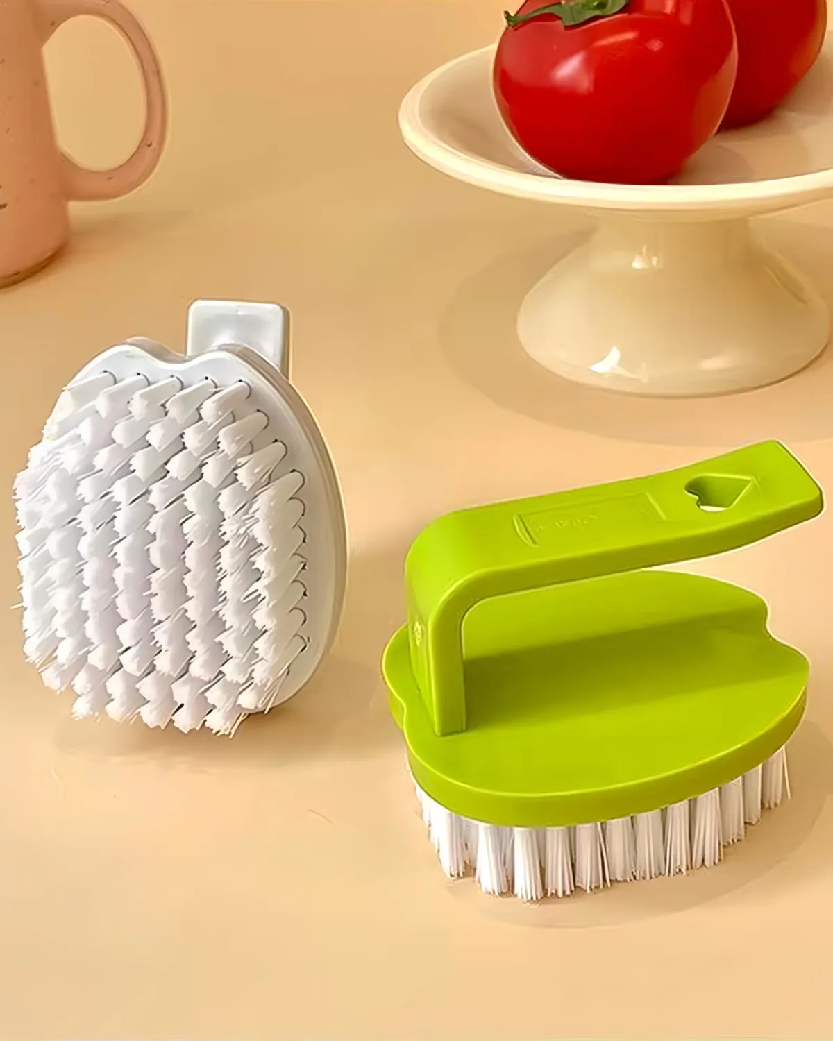 Vegetable Scrubber Brush -3 Pack Fruit and Vegetable Brushes Stiff Bristles