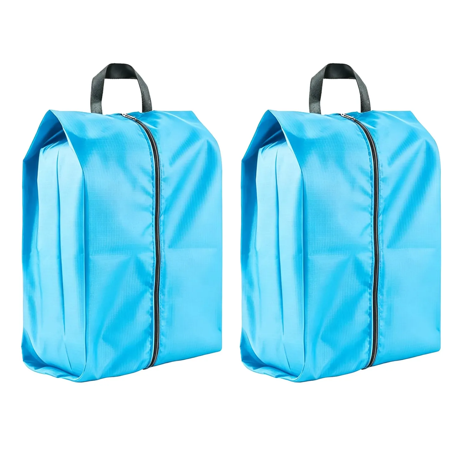 2 Pack Shoe Bags, Reusable Waterproof Shoe Bag for Travel, Gym, Sneaker Storage, Packing in Suitcase (2, Blue)