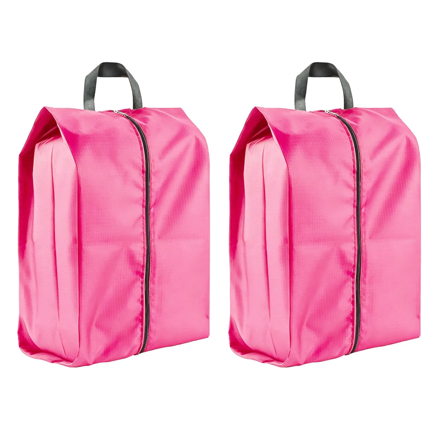 2 Pack Shoe Bags, Reusable Waterproof Shoe Bag for Travel, Gym, Sneaker Storage, Packing in Suitcase (2, Pink)