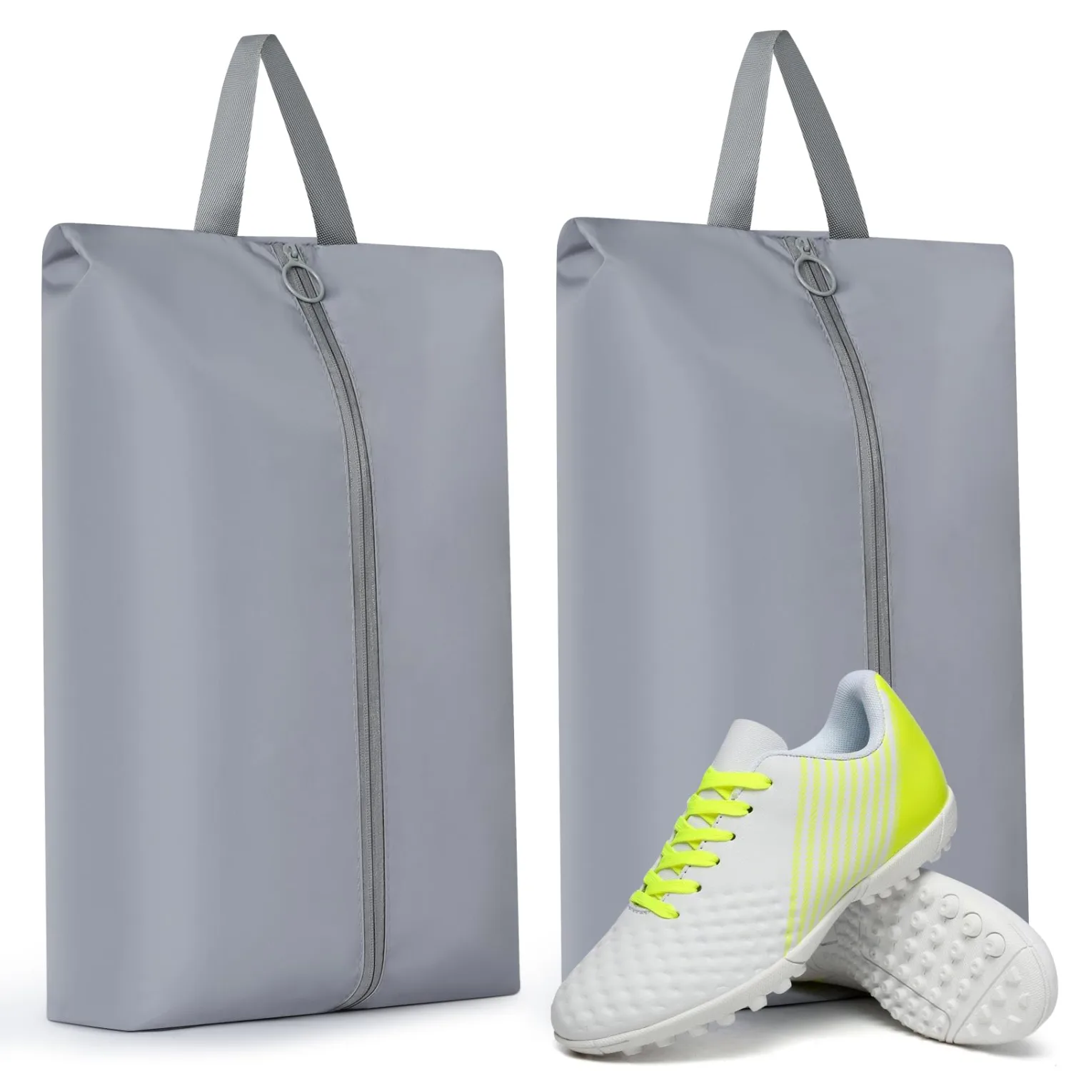 Shoe Bags for Travel - Set of 2 Oxford Fabric Shoe Bags, Multi-Functional Dust-Proof and Waterproof with Zipper Men & Women Travel Shoe Bag(Grey)