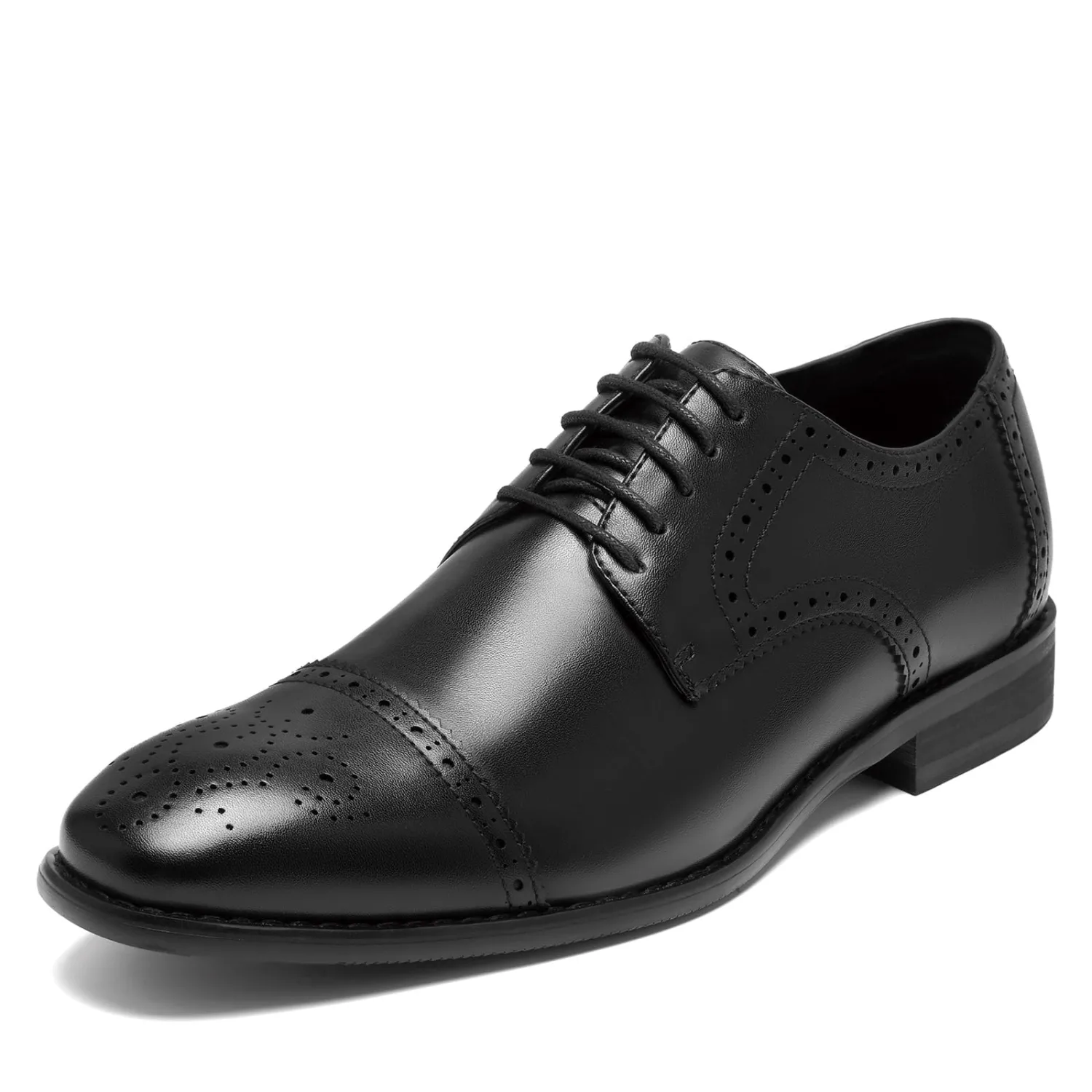 HEEZ Men's Dress Shoes Classic Cap Toe Oxford Formal Shoes for Men Non Slip
