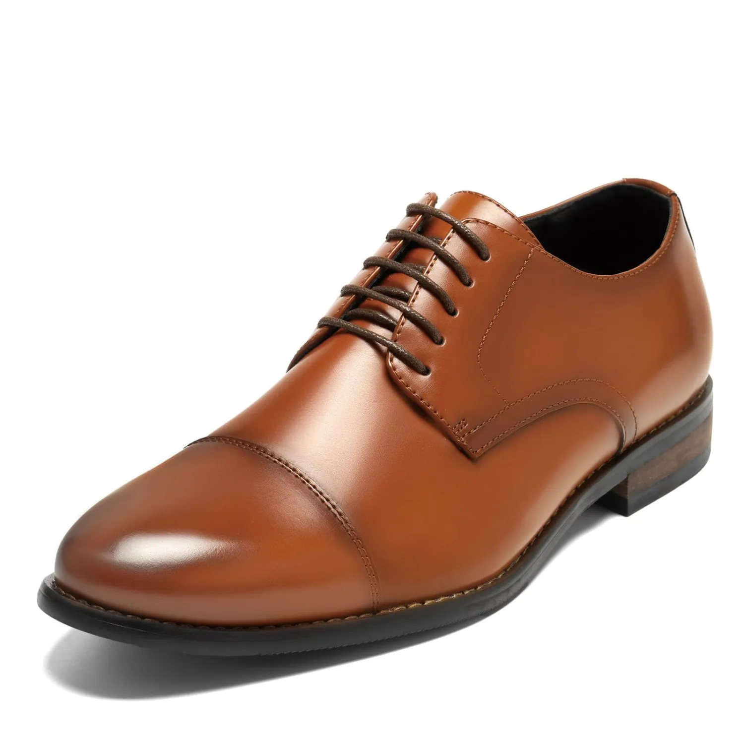 HEEZ Men's Dress Shoes Classic Cap Toe Oxford Formal Shoes for Men Non Slip