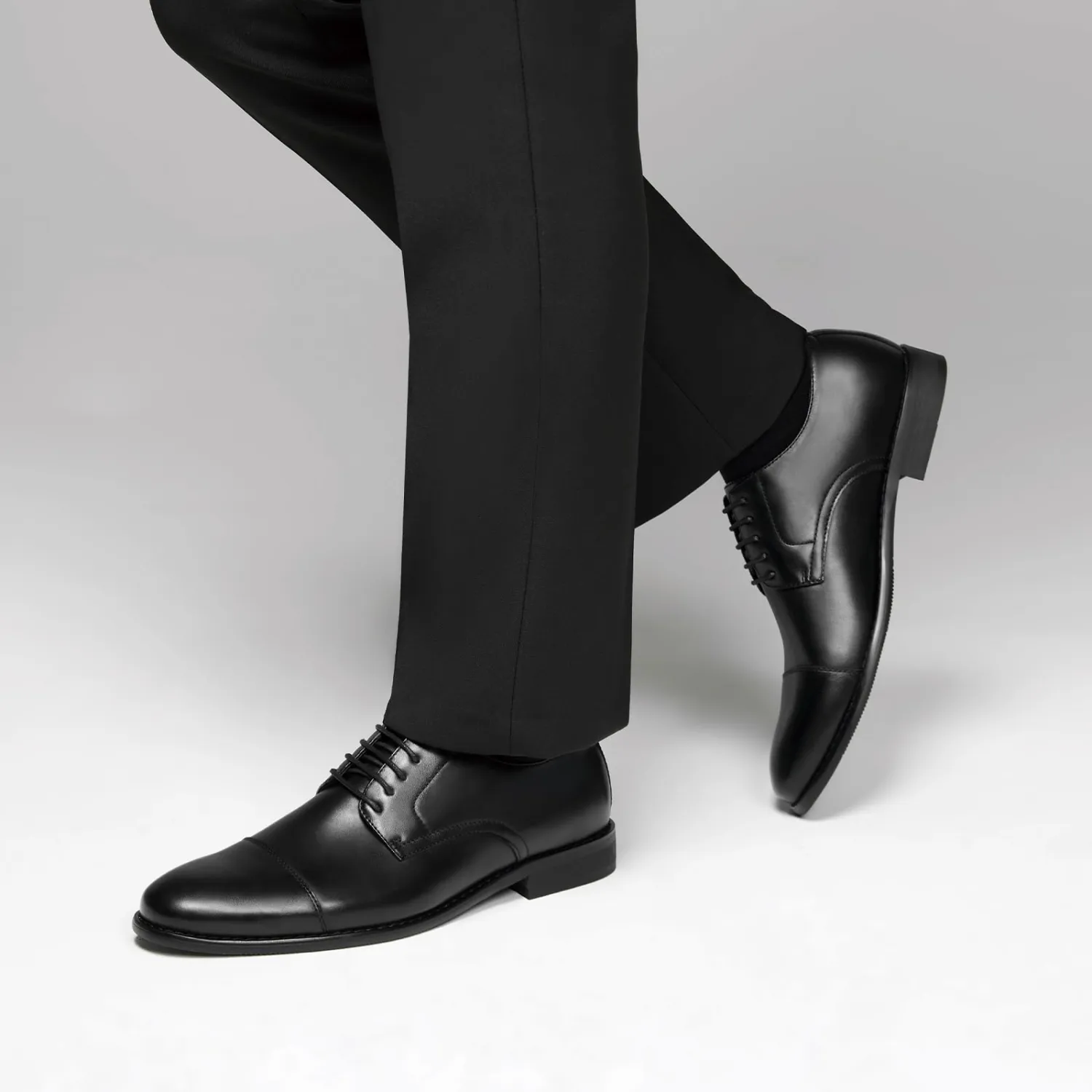 HEEZ Men's Dress Shoes Classic Cap Toe Oxford Formal Shoes for Men Non Slip
