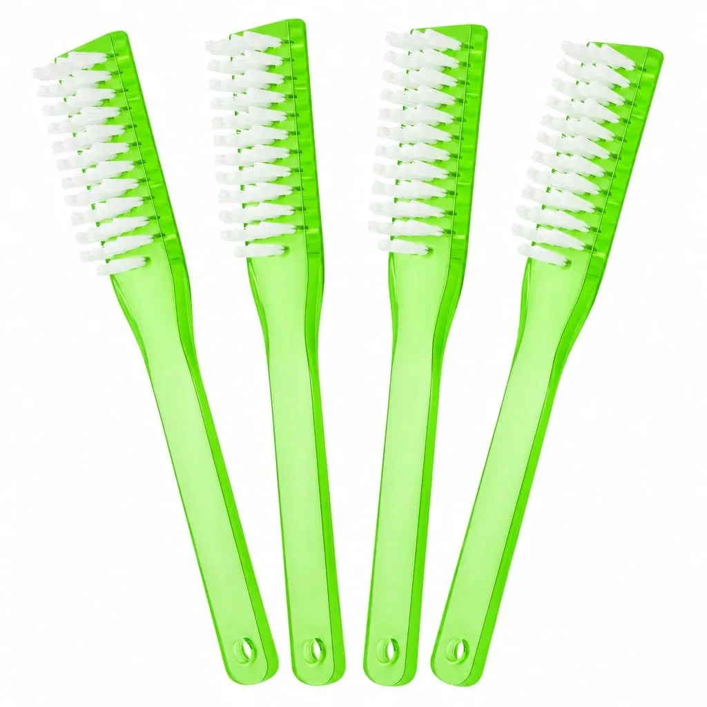Nail Brush for Cleaning Fingernails Handle Grip Nail Scrubber Brush 4 Pack Kitchen Cleaning Brush Small Shoe Cleaner Brush Laundry Stain Brush for Household Cleaning(Green)