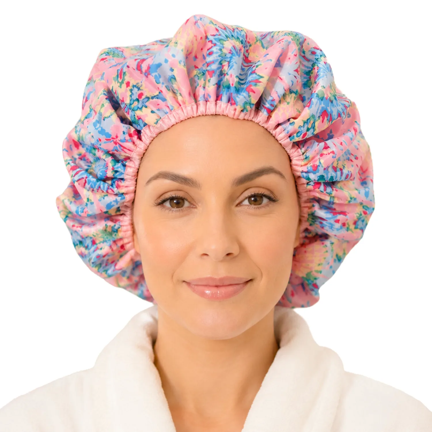 Betty Dain Reusable Nylon Bath & Shower Cap, Groovy Drip