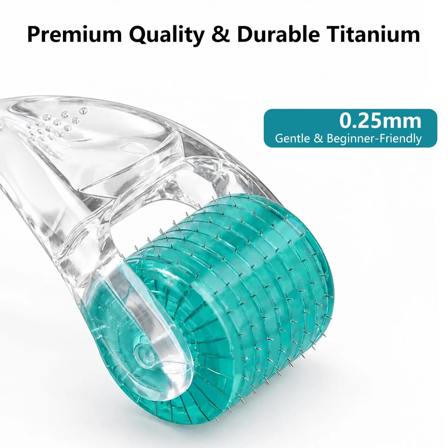 Derma Roller Real Individual Titanium Microneedle Roller for Face Scalp