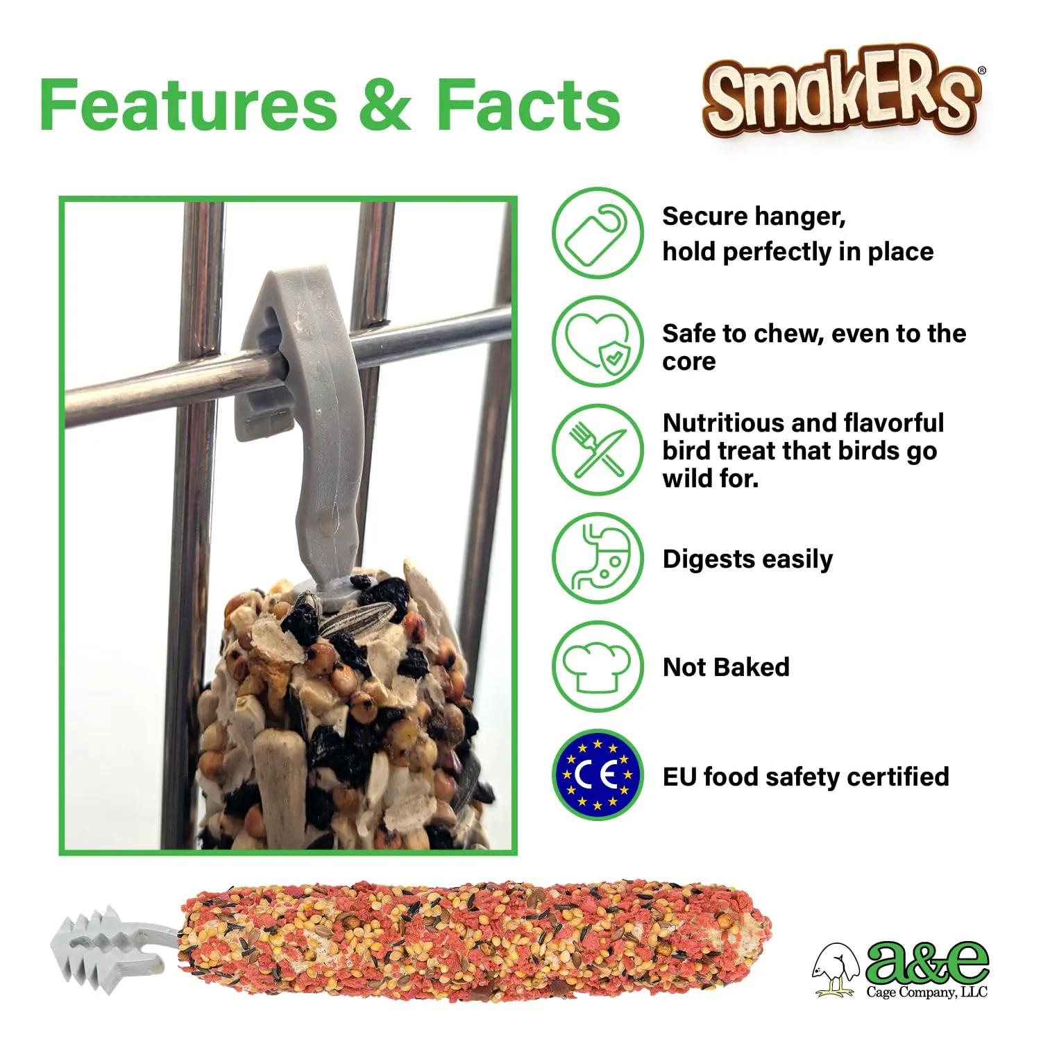 Vitapol Smakers Strawberry Treat Sticks for Parakeets & Budgies, 2 Pack