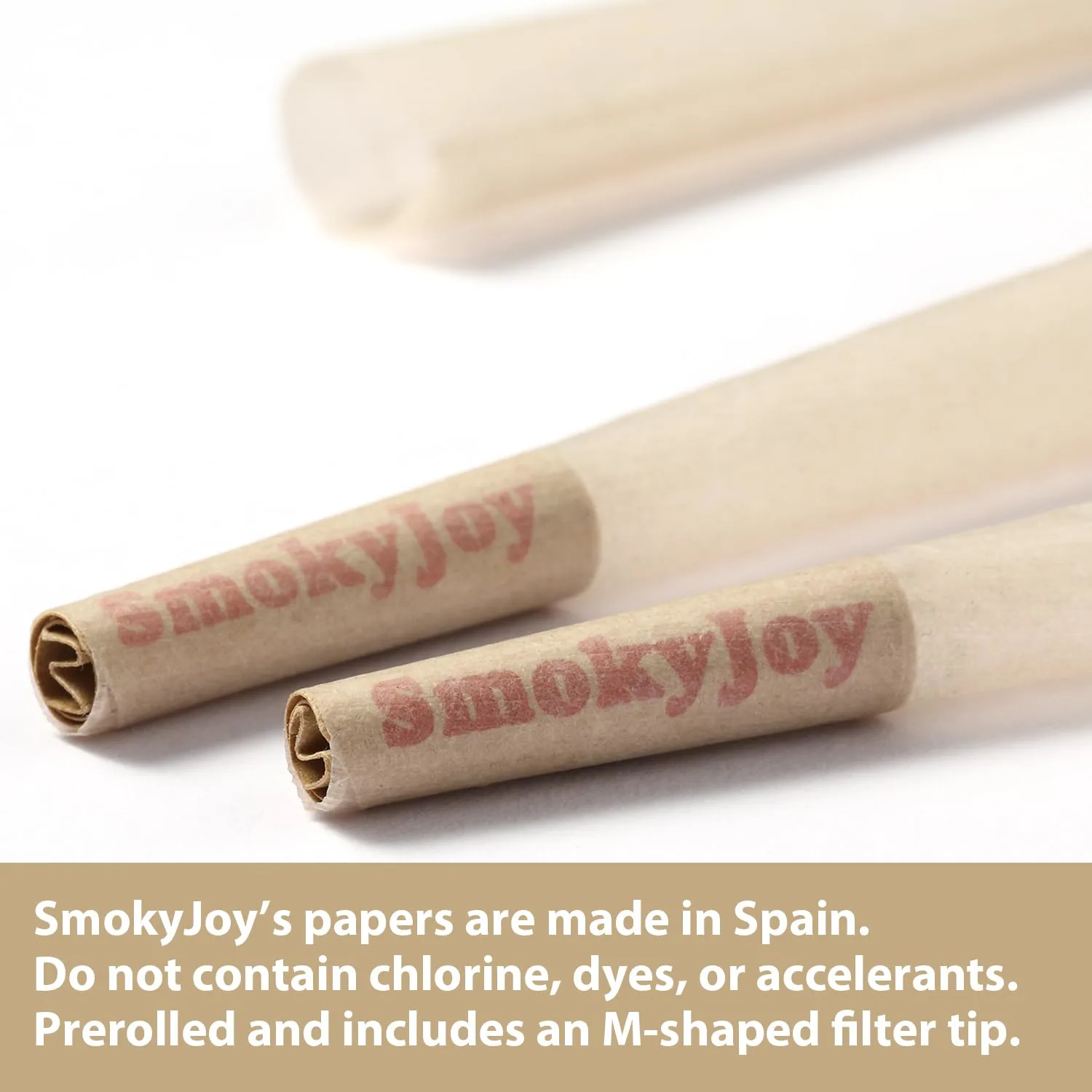 50 Pack 1 1/4 Size Cones - Pre Rolled Rolling Papers With Tips