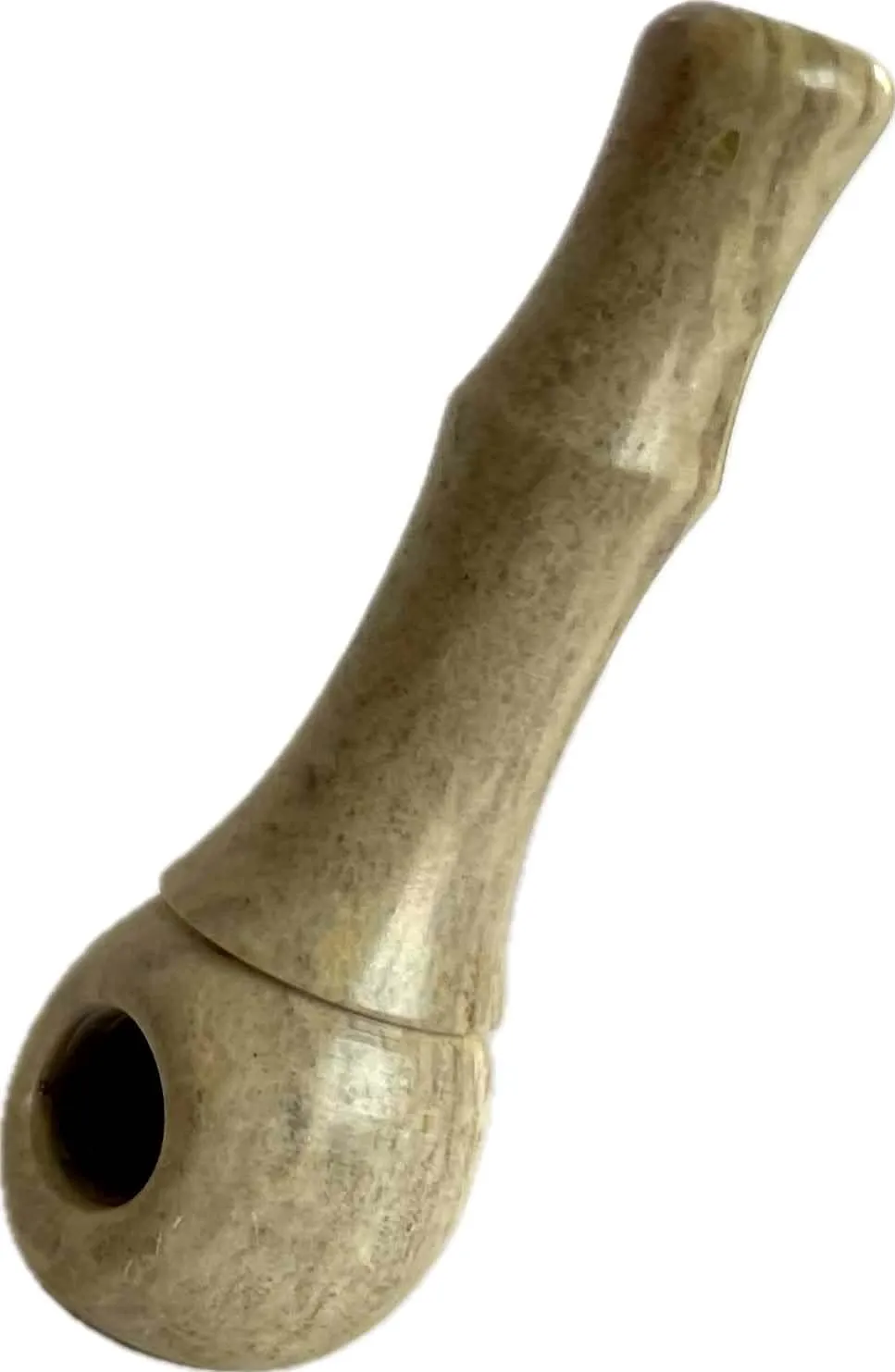 Clay or Stone Carved Handcrafted Unique Design 3 Inch Chillum Pipe