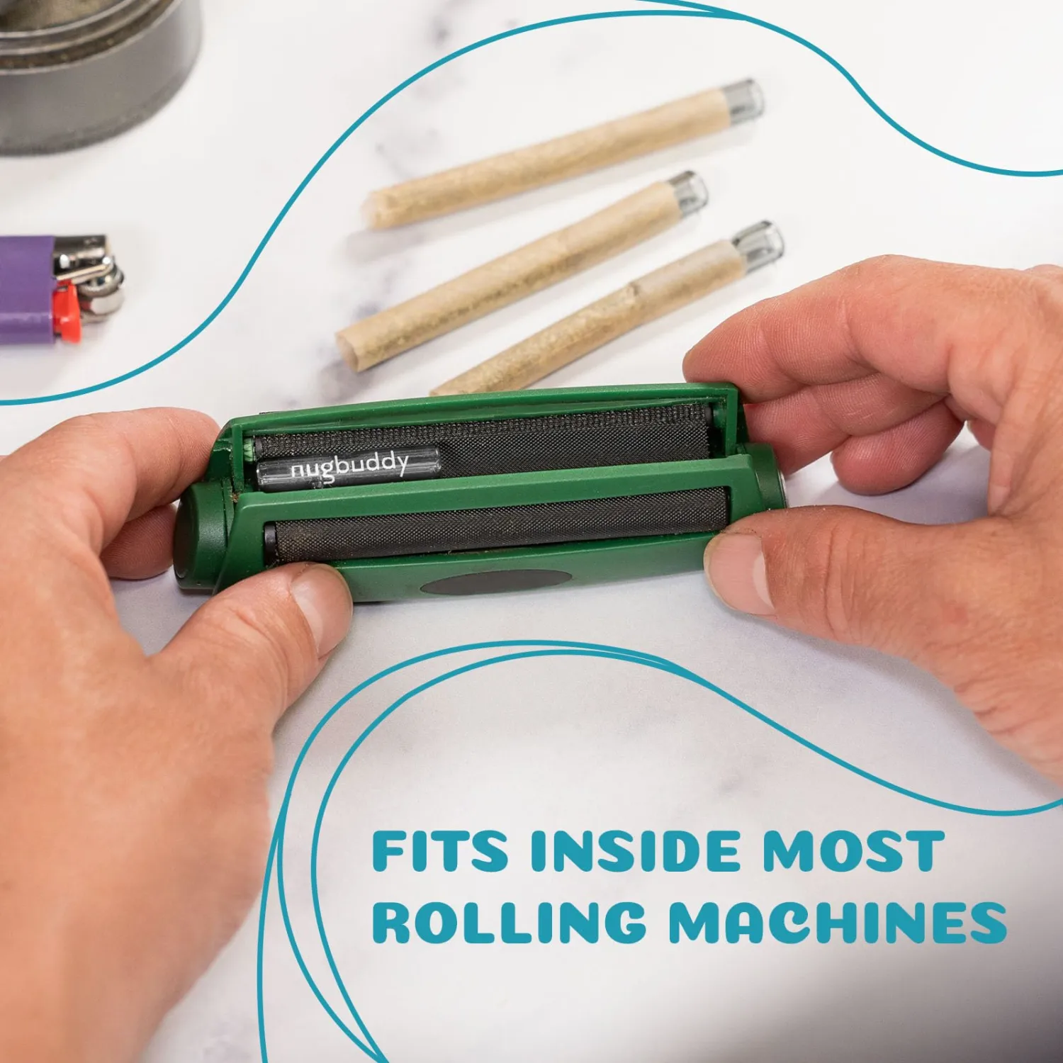 Nugbuddy Glass Tips - 8mm Reusable Glass Rolling Tips - Mouthpiece Filter Crutch Fits in Rolling Machines - 20 Pack - Cigarette Accessory for Tobacco Use only