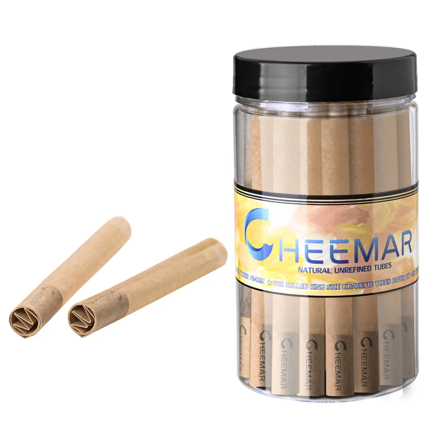 Unbleached Cigarette Tubes, W-Shape Filter, Easy Draw, Slow Burning