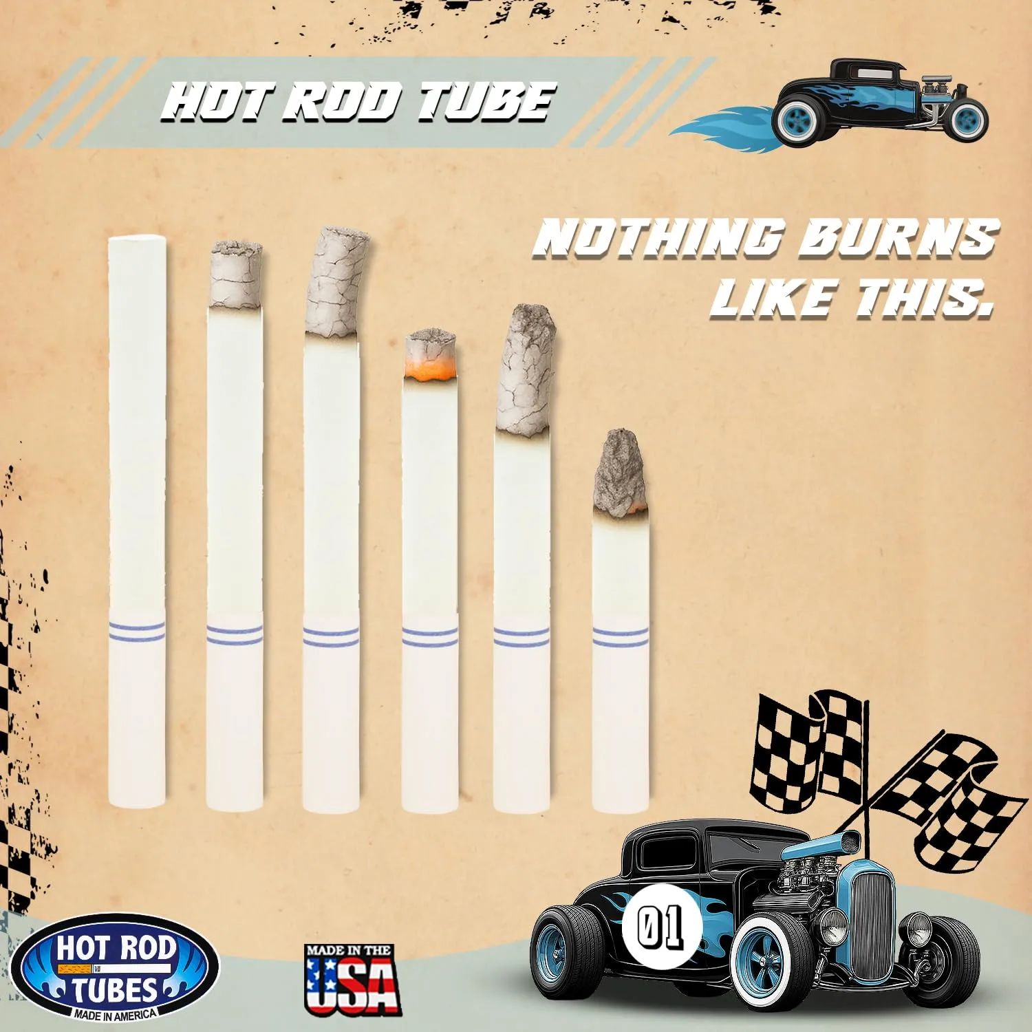 Hot Rod Extra Smooth Cigarette Tubes – 400 Count 200 Tubes x 2 Boxes – Tubes with 20mm Double Filter – Smooth Draw, No Aftertaste – USA Made – Fits Most Rolling Machines
