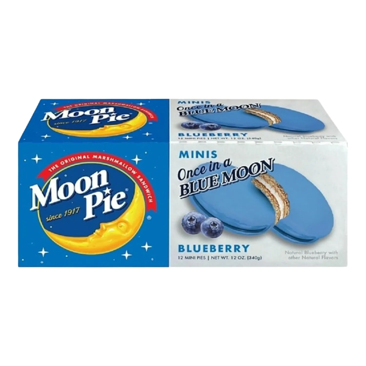 Moon Pie Mini's Blueberry Flavored Marshmallow Mini Snack Pies - 12 Count