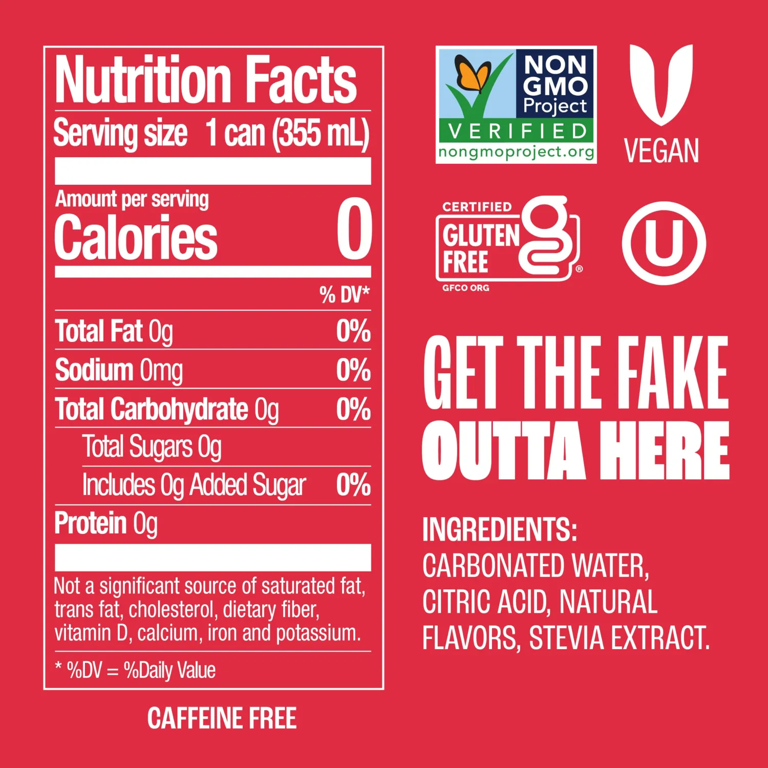 Zevia Zero Sugar Soda, Cherry Lime, 12 oz Cans (8-Pack) – Caffeine Free, Naturally Sweetened, No Calorie Soda - Non-GMO Project Verified, Gluten-Free, Vegan