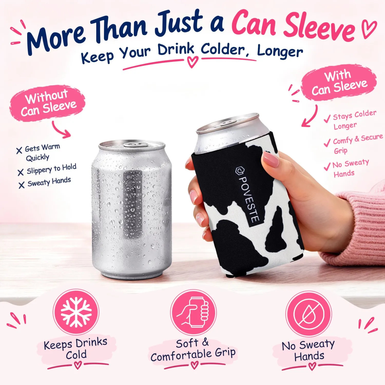 12oz Slim Standard Can Insulated Neoprene Cover for Soda & Energy Drinks