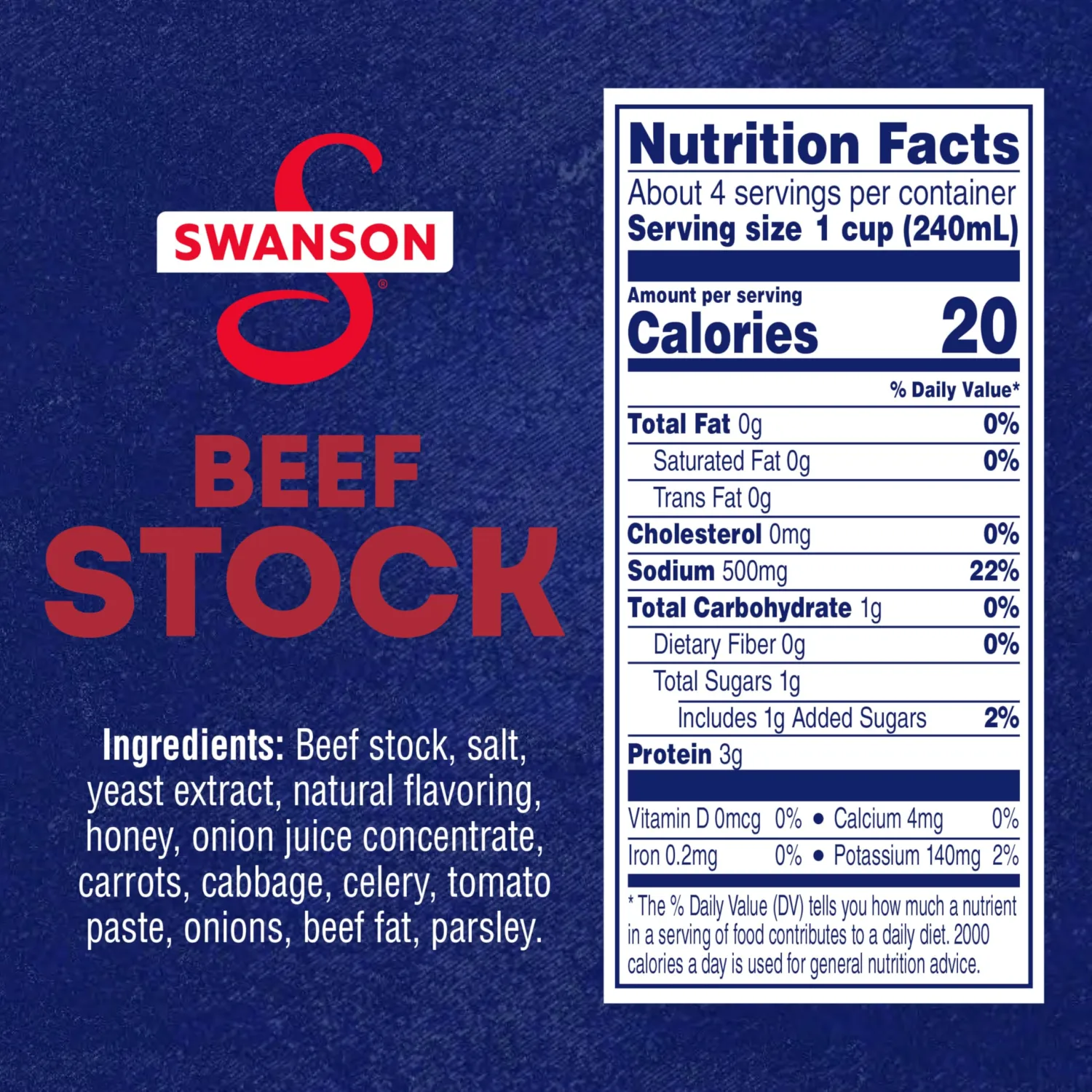 SWANSON S Beef Stock, 32 oz Carton