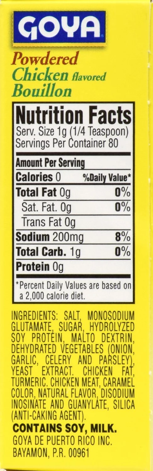 Goya Powdered Chicken Bouillon, 2.82 oz