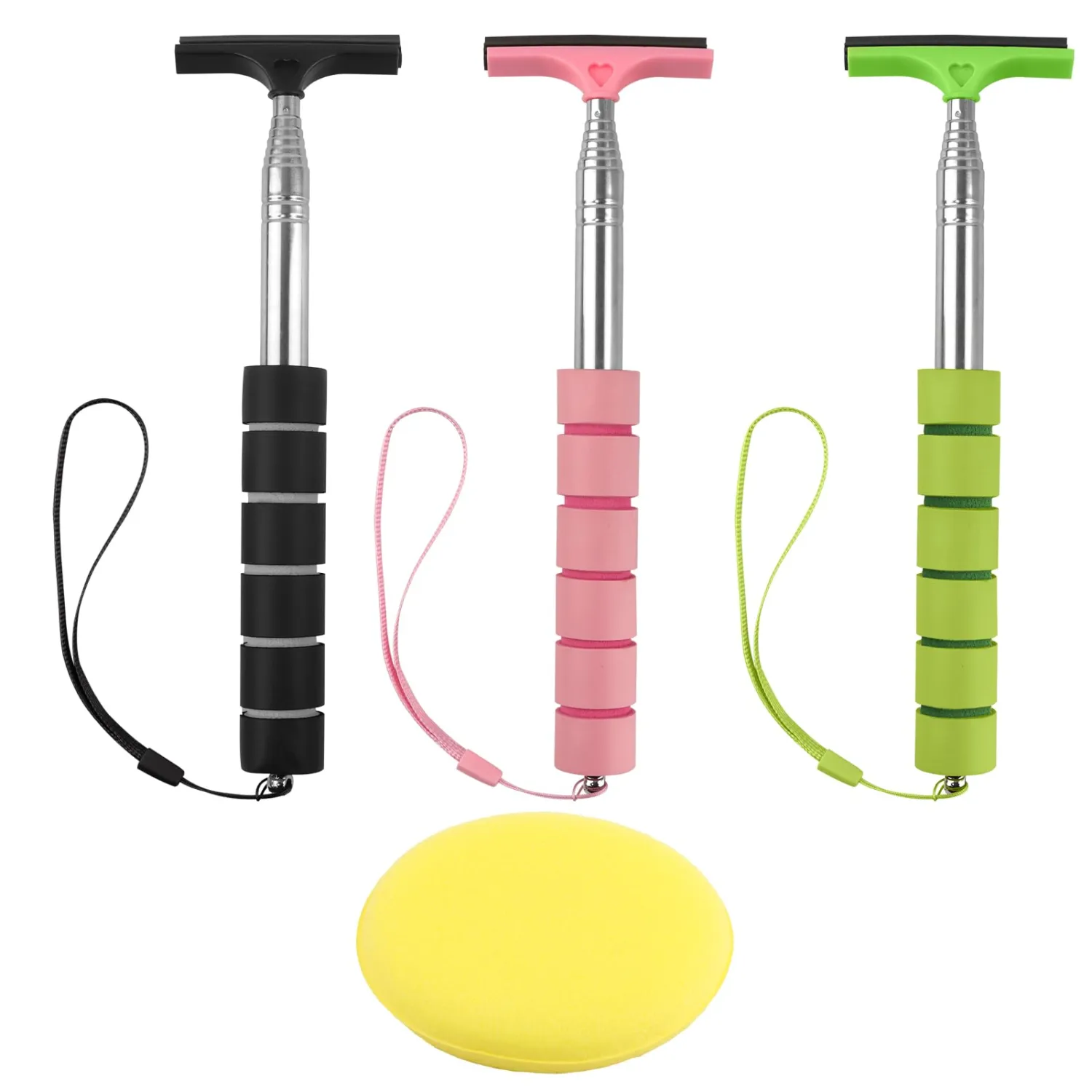 3 Pack Side Mirror Squeegee, Retractable Car Rearview Mirror Wiper