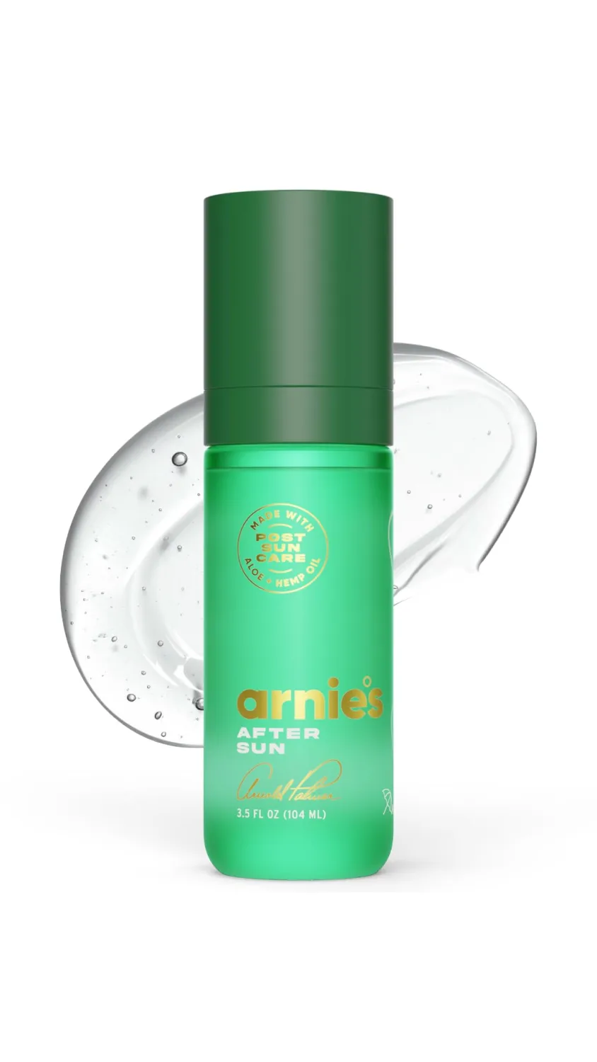 Arnie's After Sun Gel by Arnold Palmer – Cooling Aloe Vera Gel with Hemp Oil & Hyaluronic Acid – Lightweight Hydrating Skin Recovery for Outdoor Sports & Sun Exposure, 3.5 oz