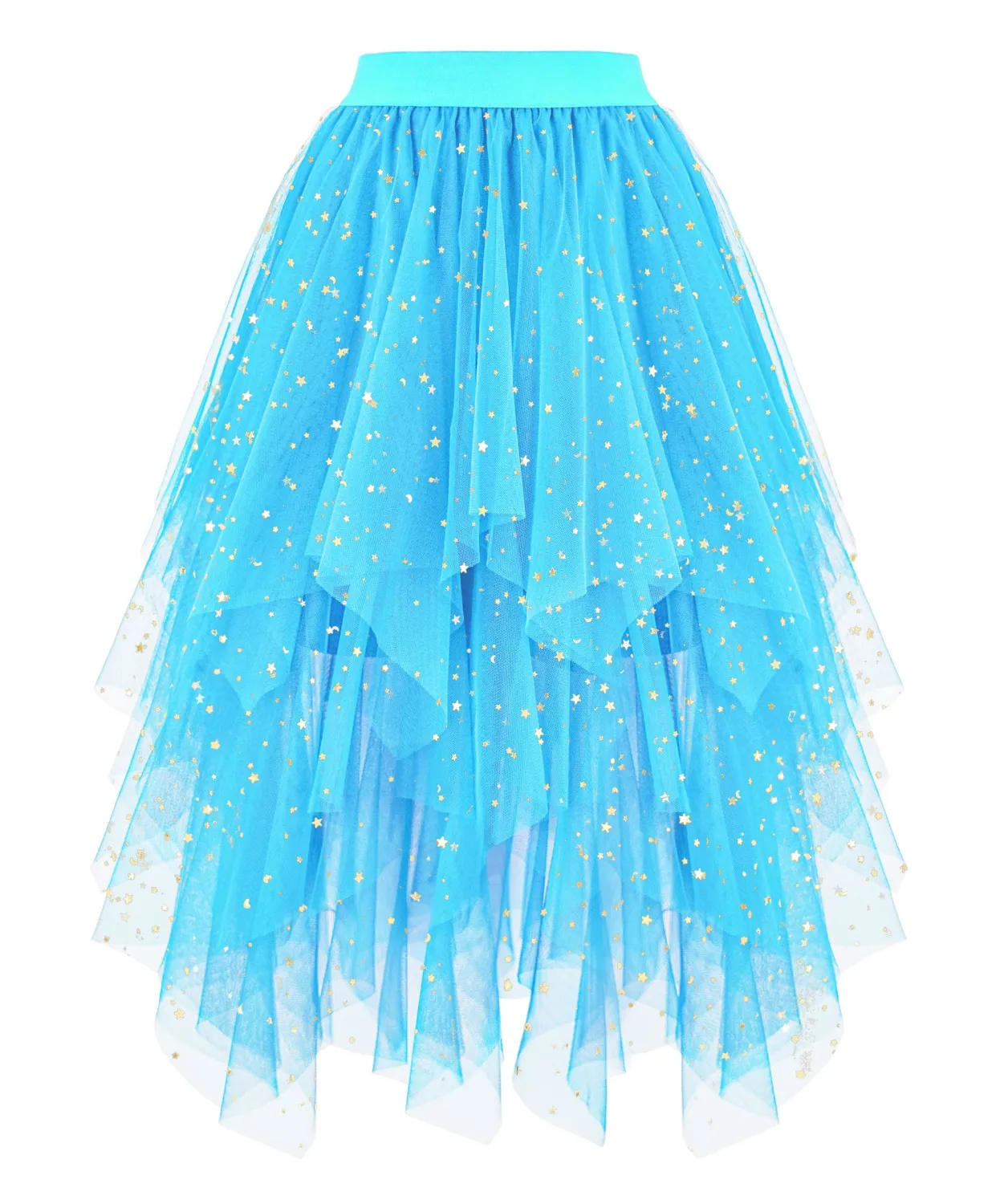Ellames High Low Layered Puffy Fairy Tulle Skirts