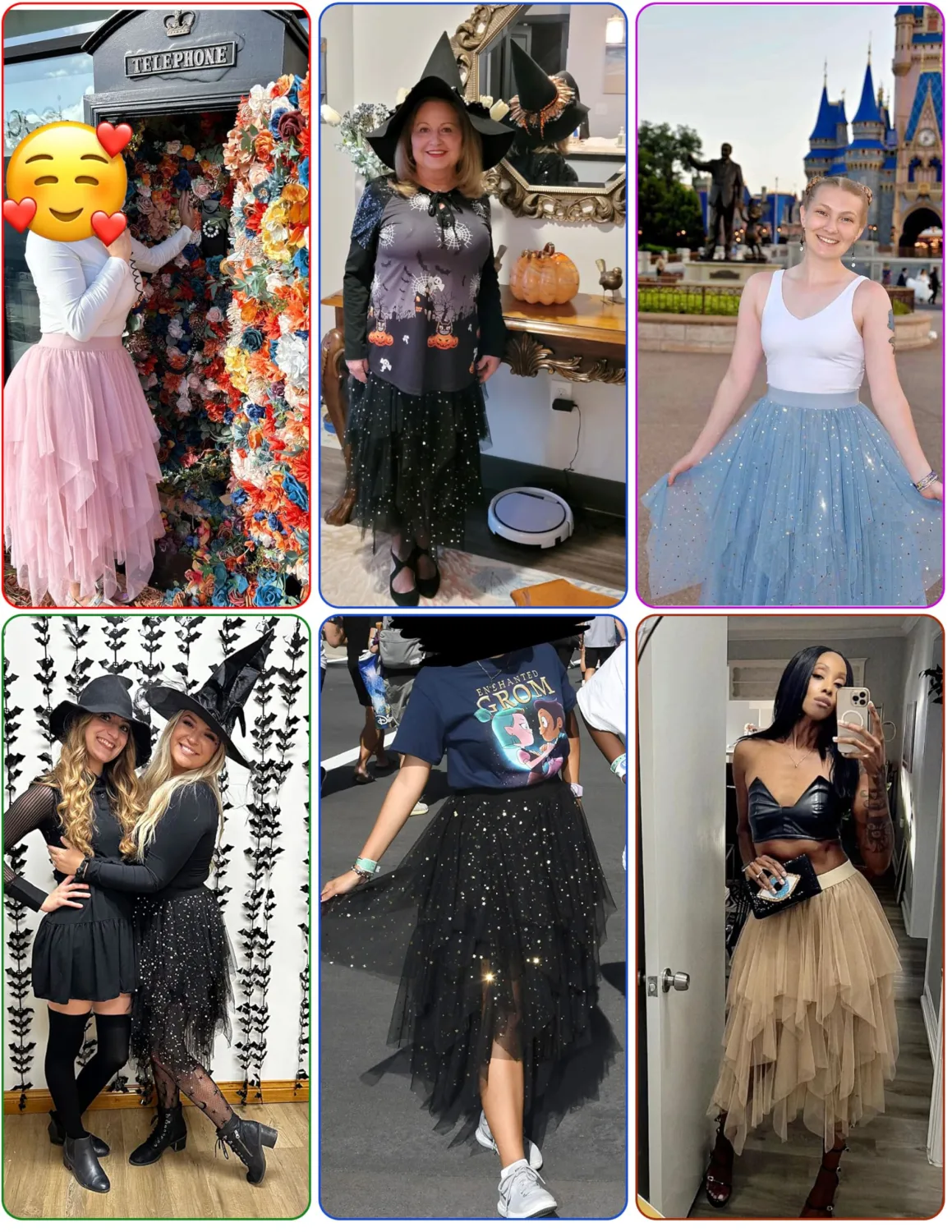 Ellames High Low Layered Puffy Fairy Tulle Skirts