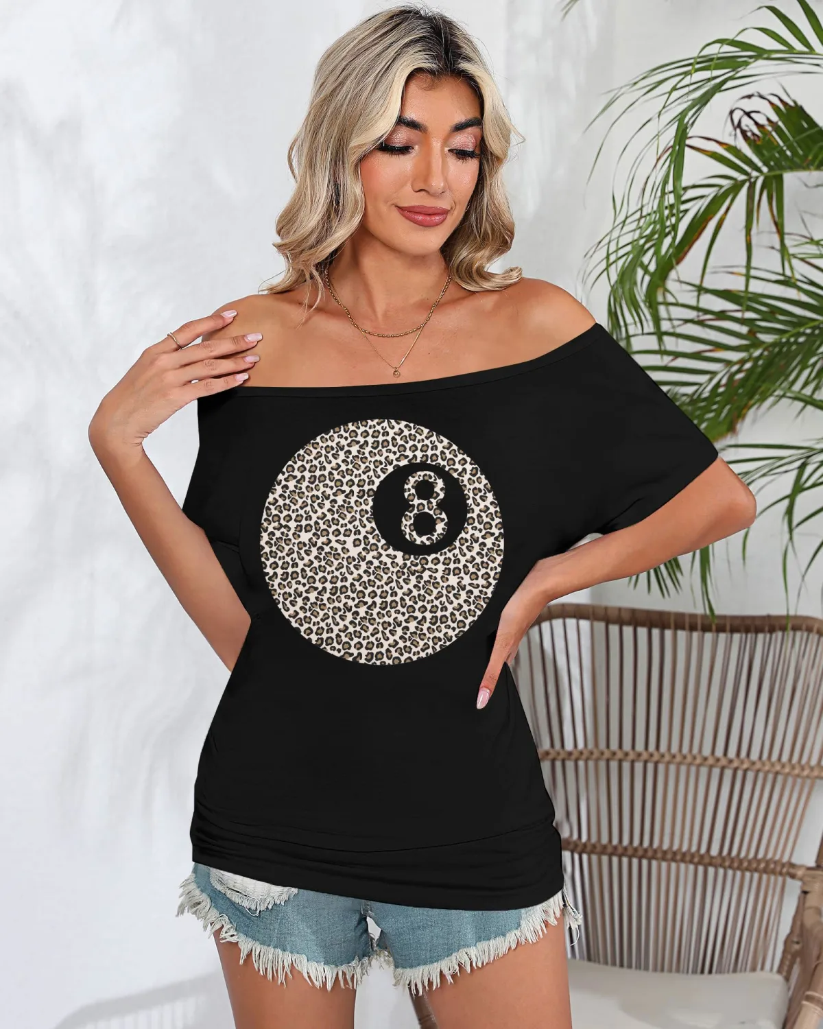 90s 80s Outfit for Women 80's Theme Party Disco Shirt Off the Shoulder Tops Vintage 90s Neon Off Shoulder Top