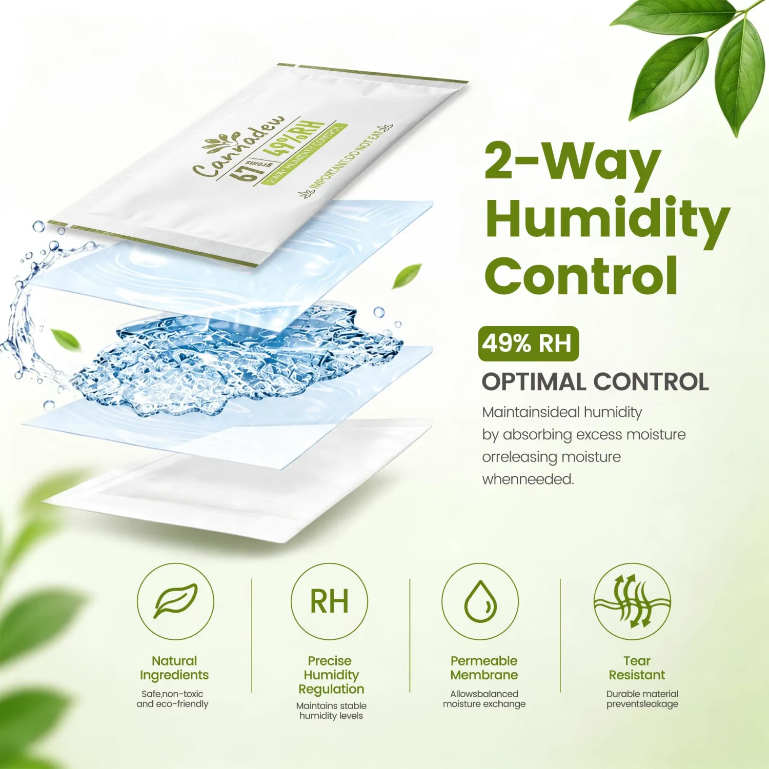 49% RH 67g (5pack) Humidity Packs Two-Way Humidity Control Pack