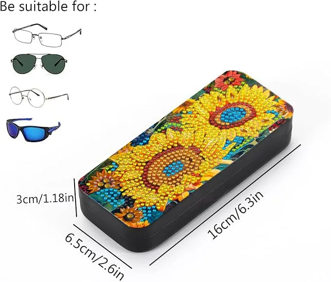 Leatrice Mandala Diamond Art Kits for Adults Diamond Dots Eyeglasses Case
