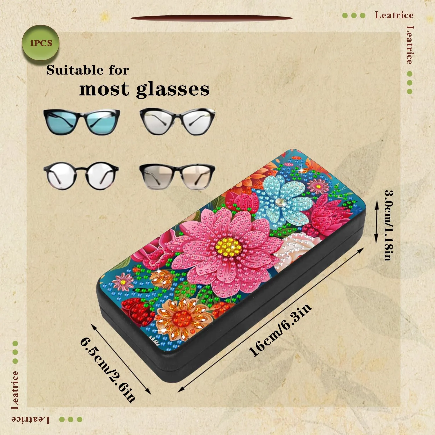 Leatrice Flower Diamond Art Kits for Adults Small Diamond Painting Kits