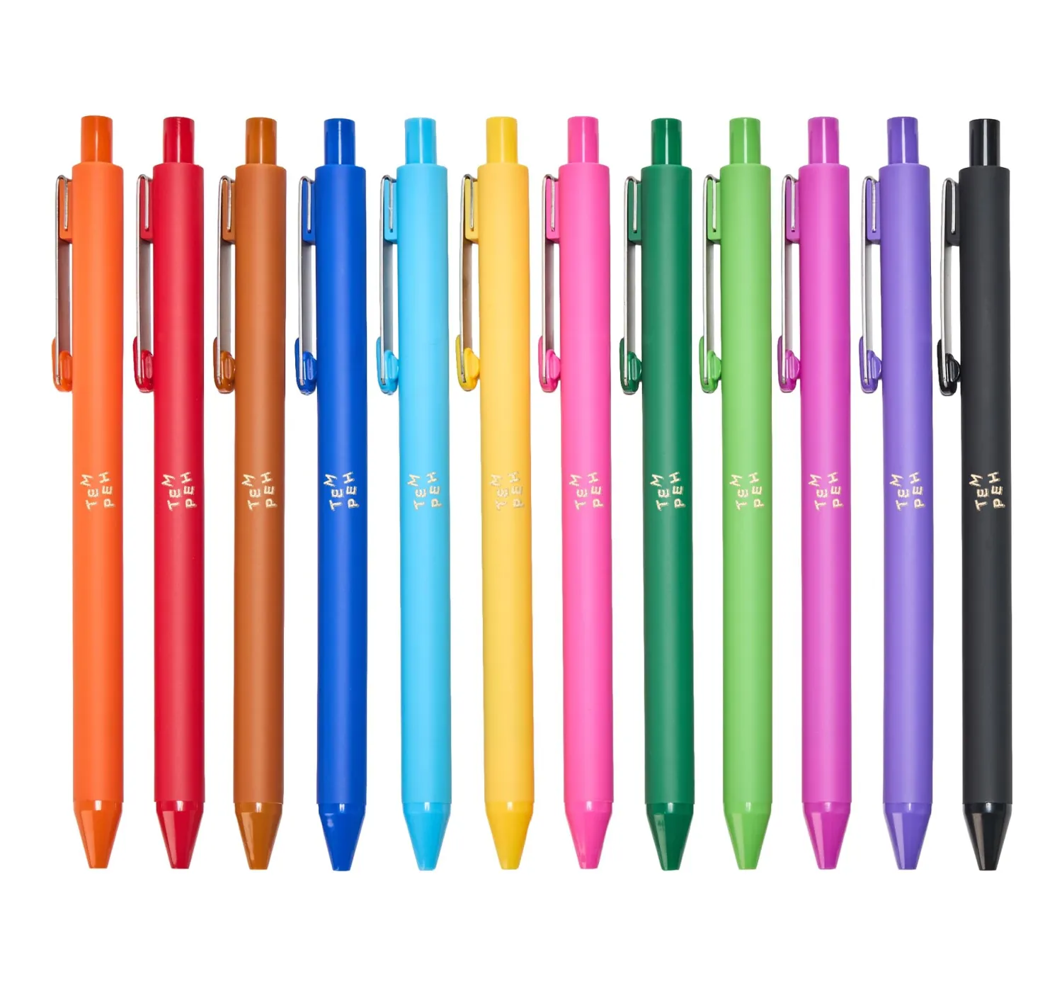 Tempeh I Indonesian diet Vegan food Vegetarian 12-pack Retractable Pens, Multi Color
