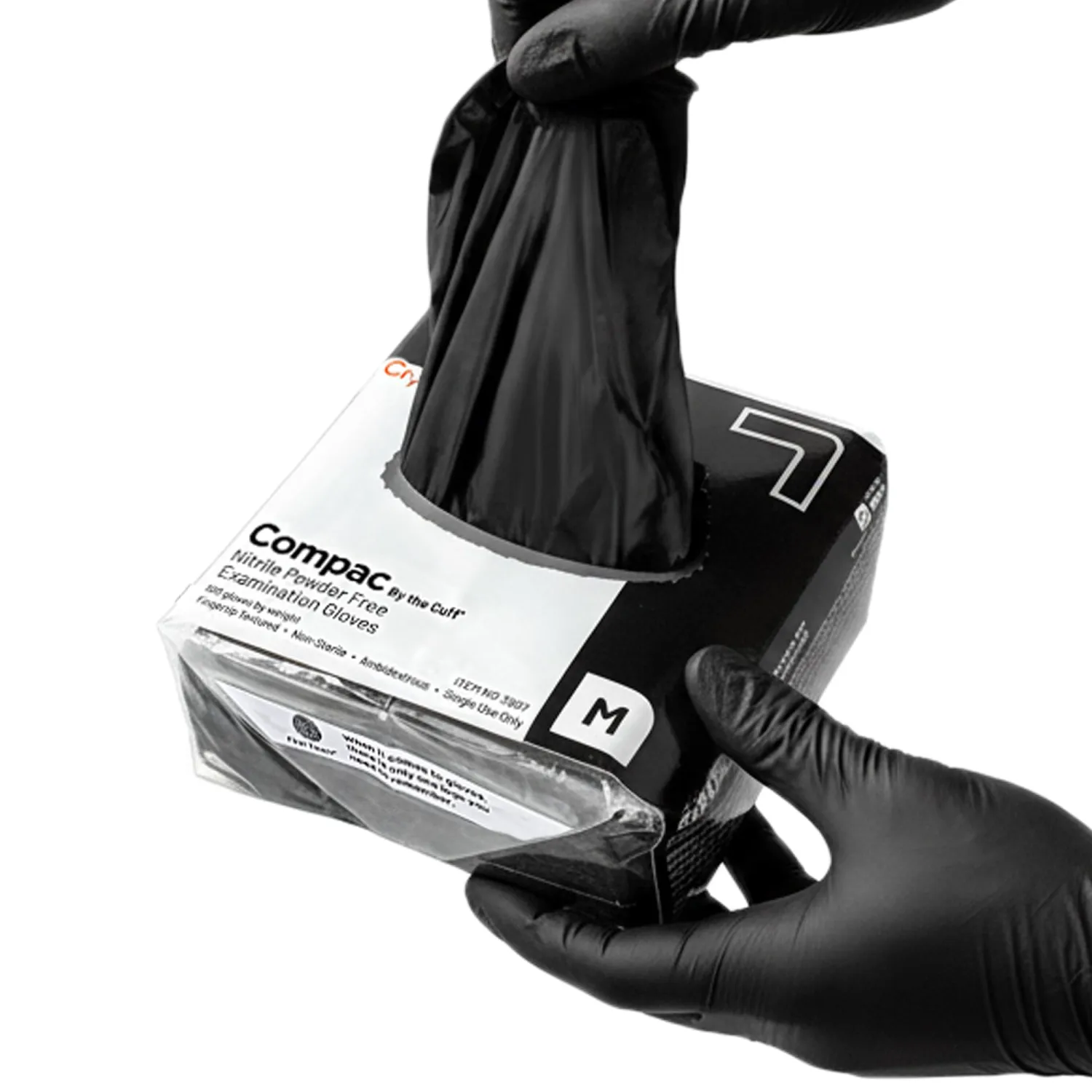 Cranberry Compac Black Nitrile Gloves Disposable Latex Free – Powder Free Food Safe Dental Medical Cleaning & Tattoo Supplies