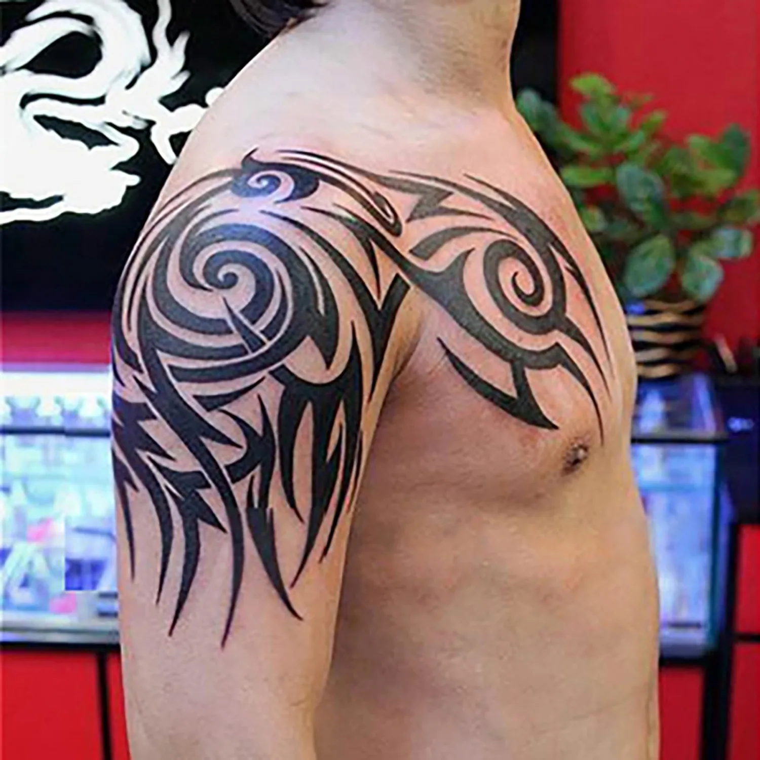 Large Tribal Temporary Tattoos for Men Guys