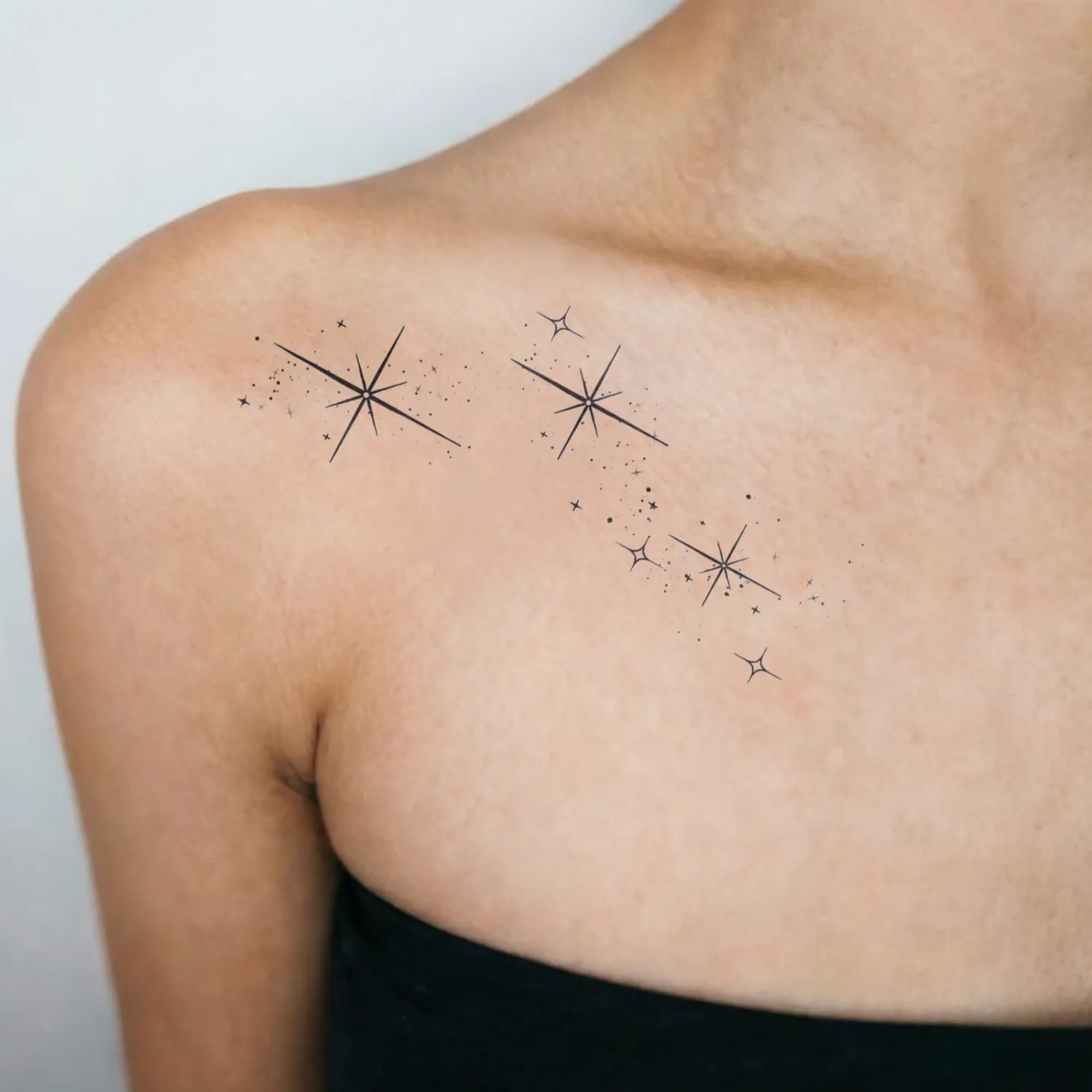 Sparkle Star Trail Temporary Tattoos for Women