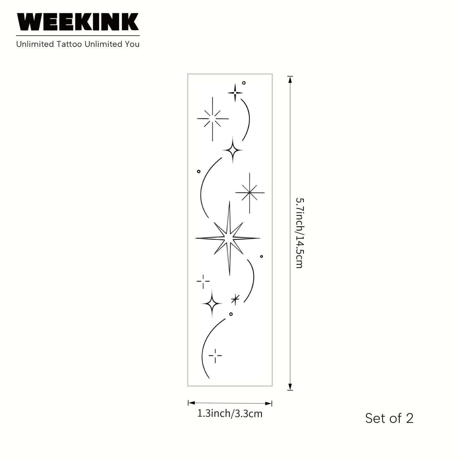 Star Celestial North Star Semi Permanent Temporary Tattoo for Women