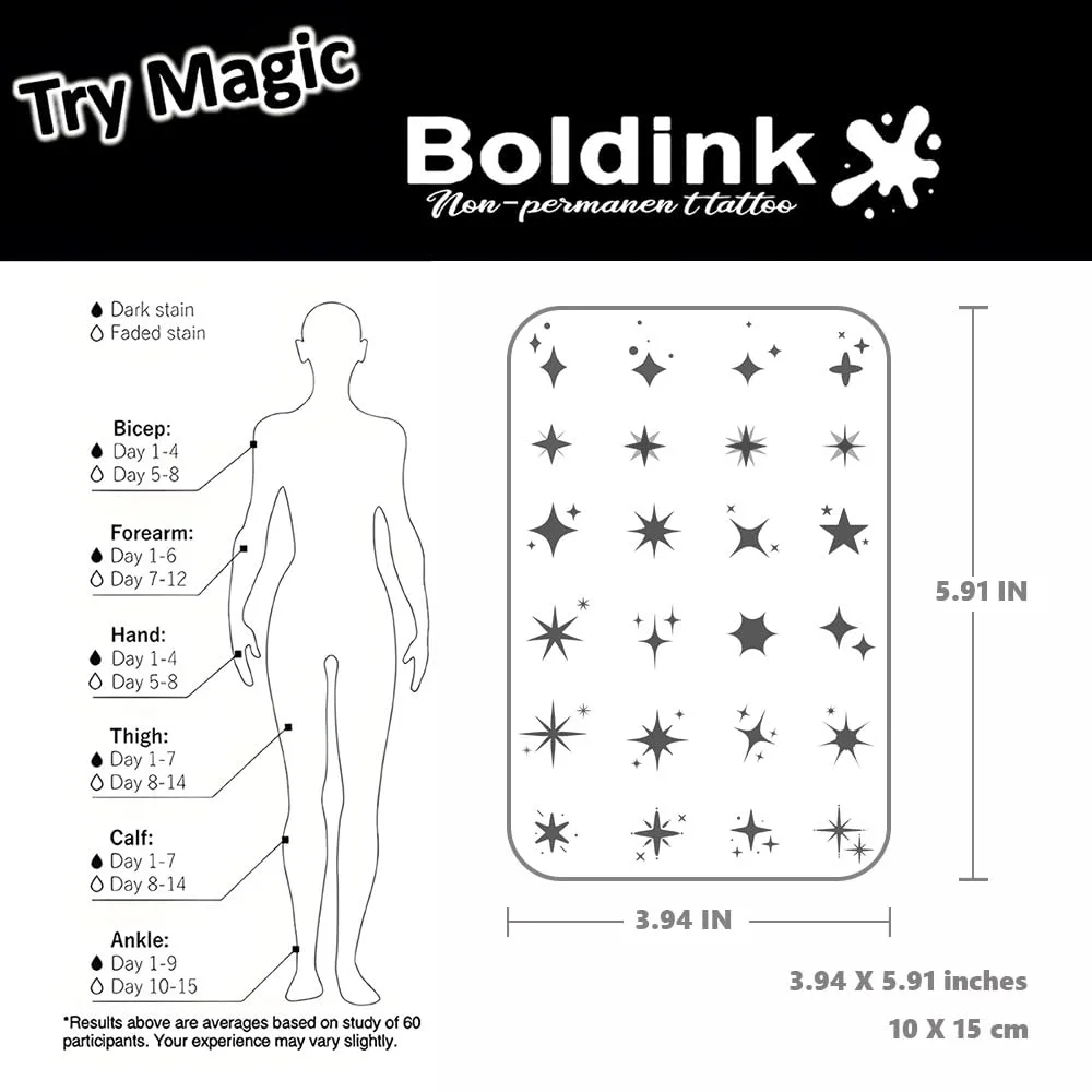 Tiny Star Temporary Tattoos for Adults,Small Fake Tattoos for Finger Hands