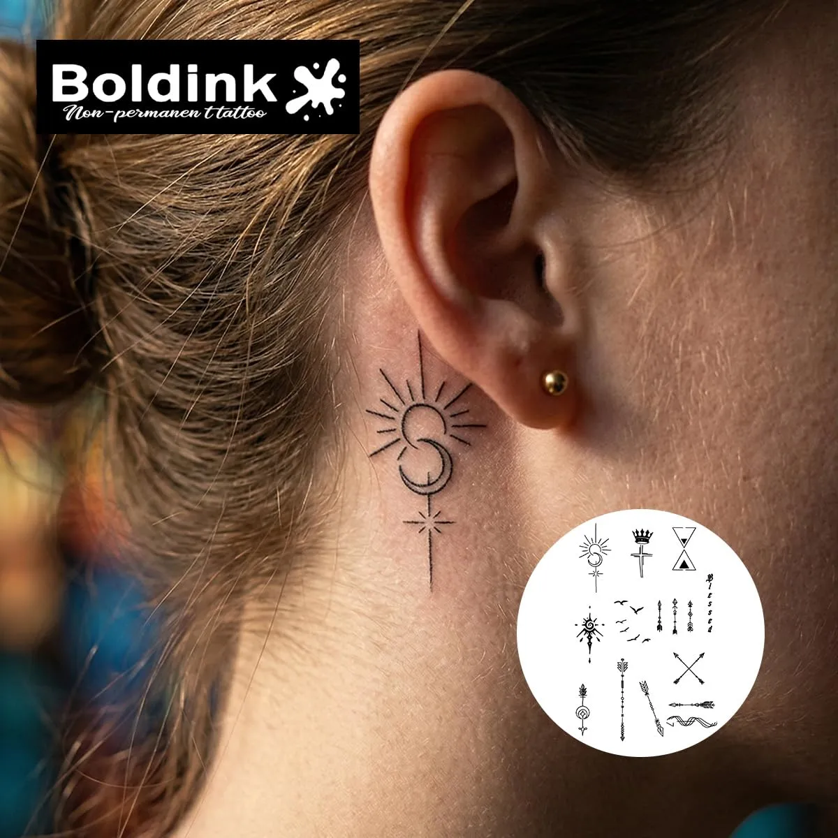 Arrow Temporary Tattoo for Adults Mini Fake Tattoo for Hand Neck Arm