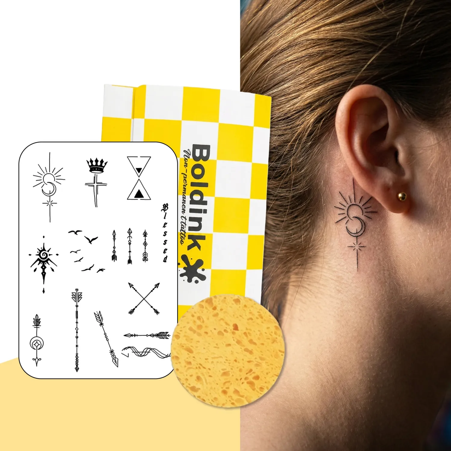 Arrow Temporary Tattoo for Adults Mini Fake Tattoo for Hand Neck Arm