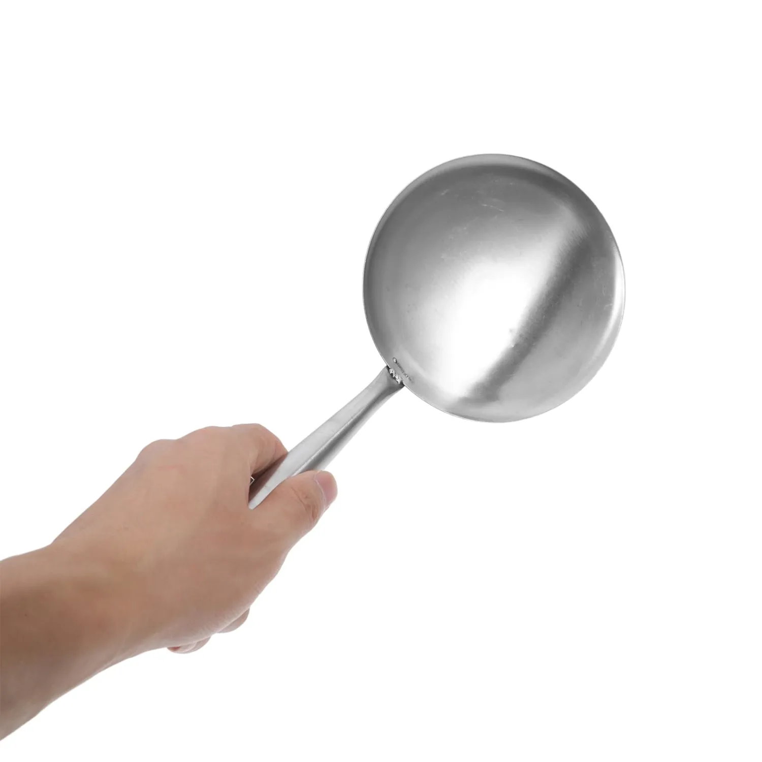 Stainless Steel Tofu Scoop Spoon Flat Bottom Serving Spoon for Soup Japanese Rice Paddle Kitchen Ladle Design for Home Cooking and Buffet Use