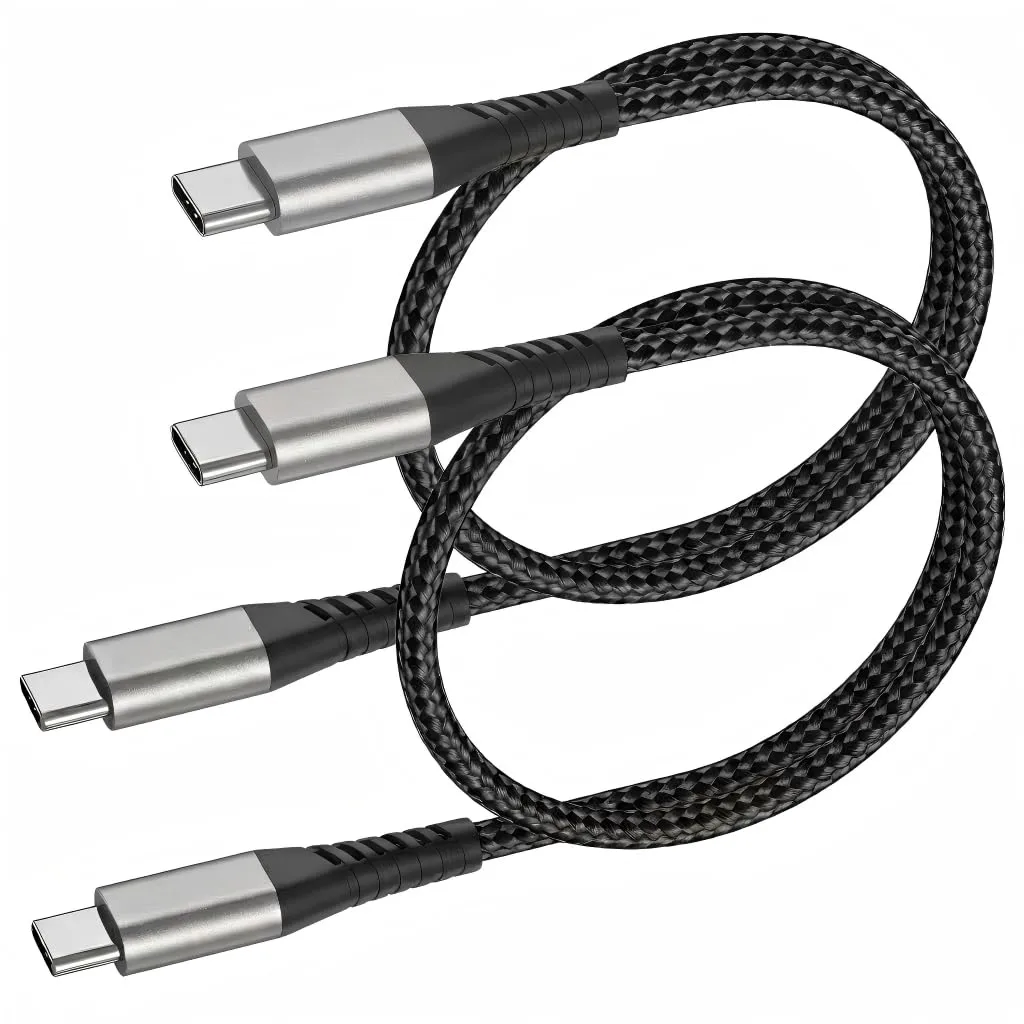 2FT USB C to USB C Cable,2Pack Type C to Type C Fast Charging Cable for Car