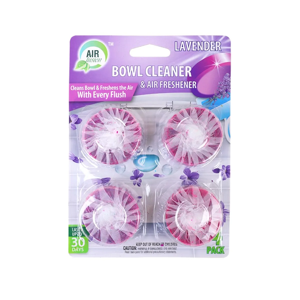 Toilet Bowl Cleaner Tablets 4 Pack Lavander Scent, Slow Releasing Toilet Tank Cleaners for Deodorizing, Descaling & Continuous Bathroom Freshness