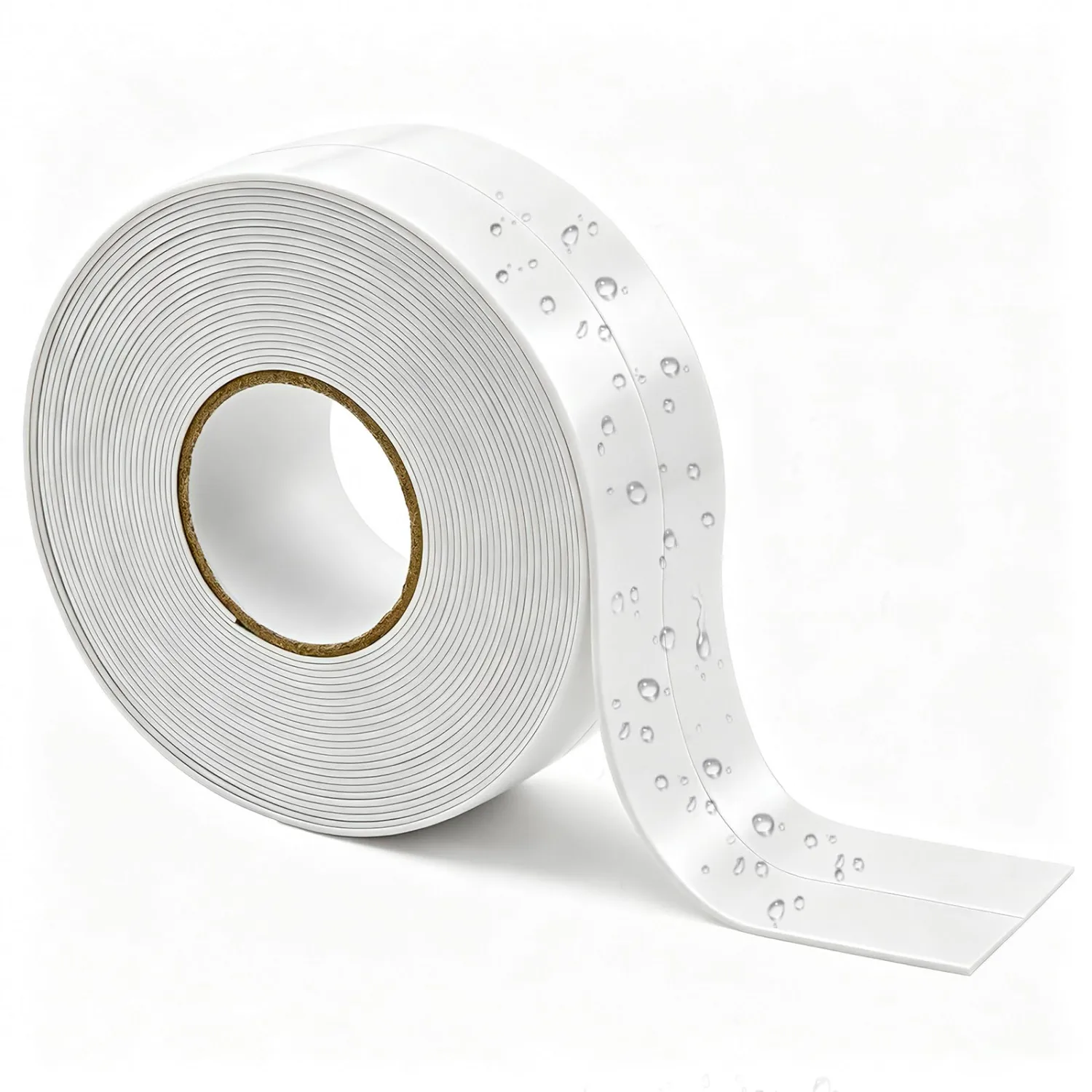 TOUSEA White 1.5"x10.5ft Self Adhesive Caulk Strip for Toilet, Tub, Kitchen