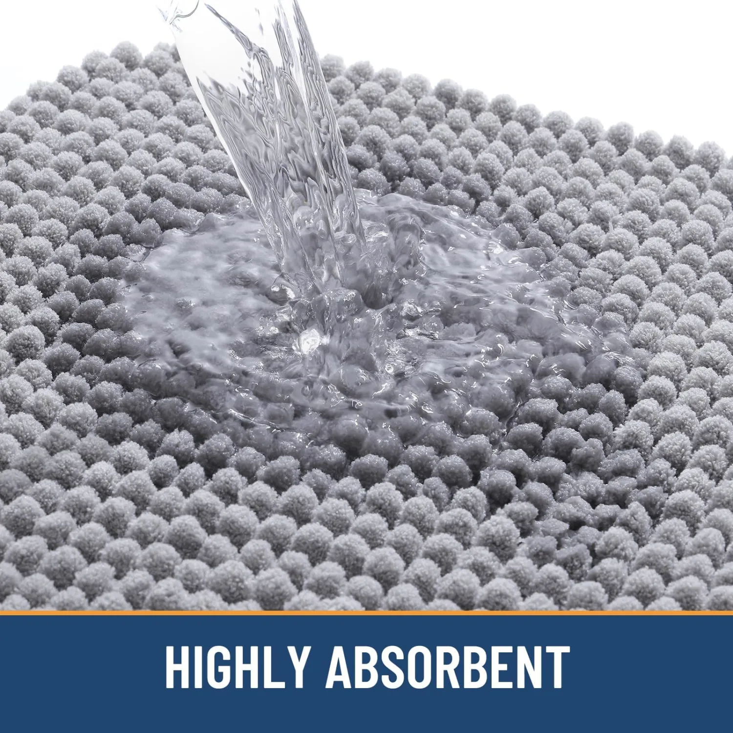 Arotive Chenille Toilet Rugs U-Shaped 24x20, Soft Absorbent Contoured Rugs