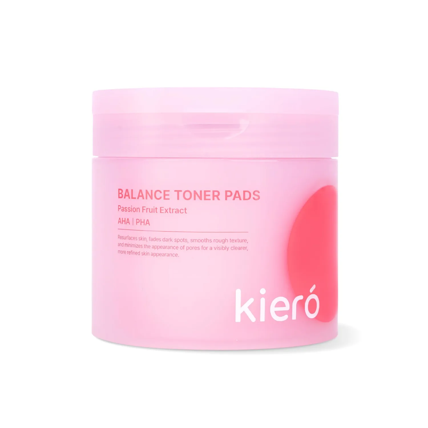 Kiero Balance Toner Pads - Hydrating & Clarifying Facial Toner Exfoliating Pads with AHA, PHA & Passion Fruit Extract - Vegan Cotton Rounds for Visible Spots & Pore Buildup (60 EA, 6.26 fl oz)