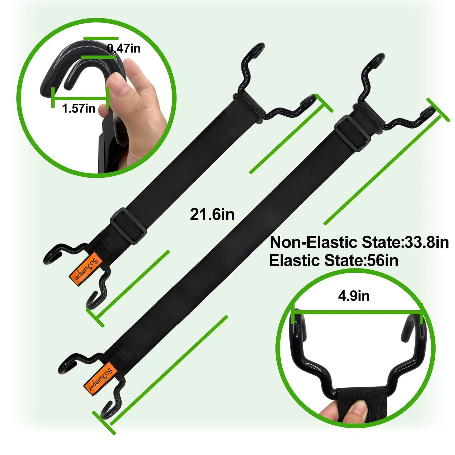 Trash Can Lid Lock Strap with Handle for Animals Proof & Windproof