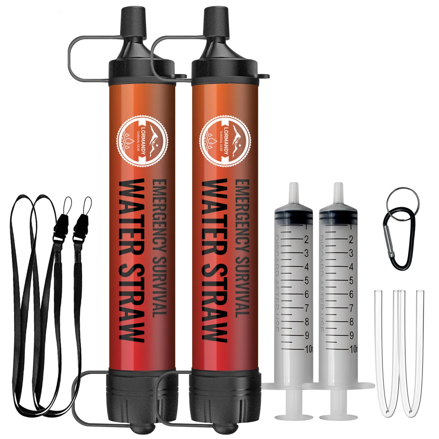 Water Filter Straw, Personal Water Filtration System(2PCS)
