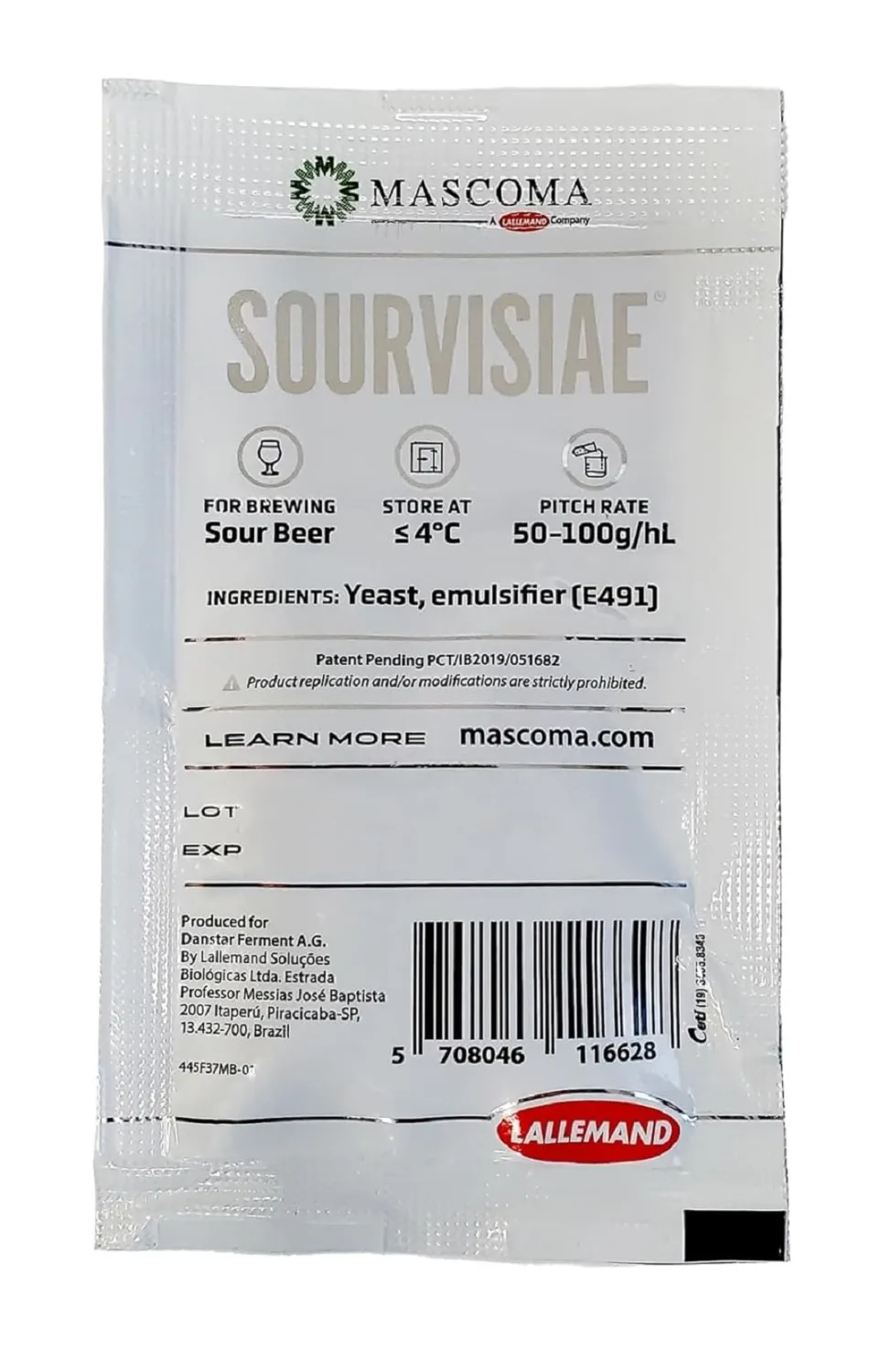 Lallemand Sourvisiae Brewing Yeast 10 Gram